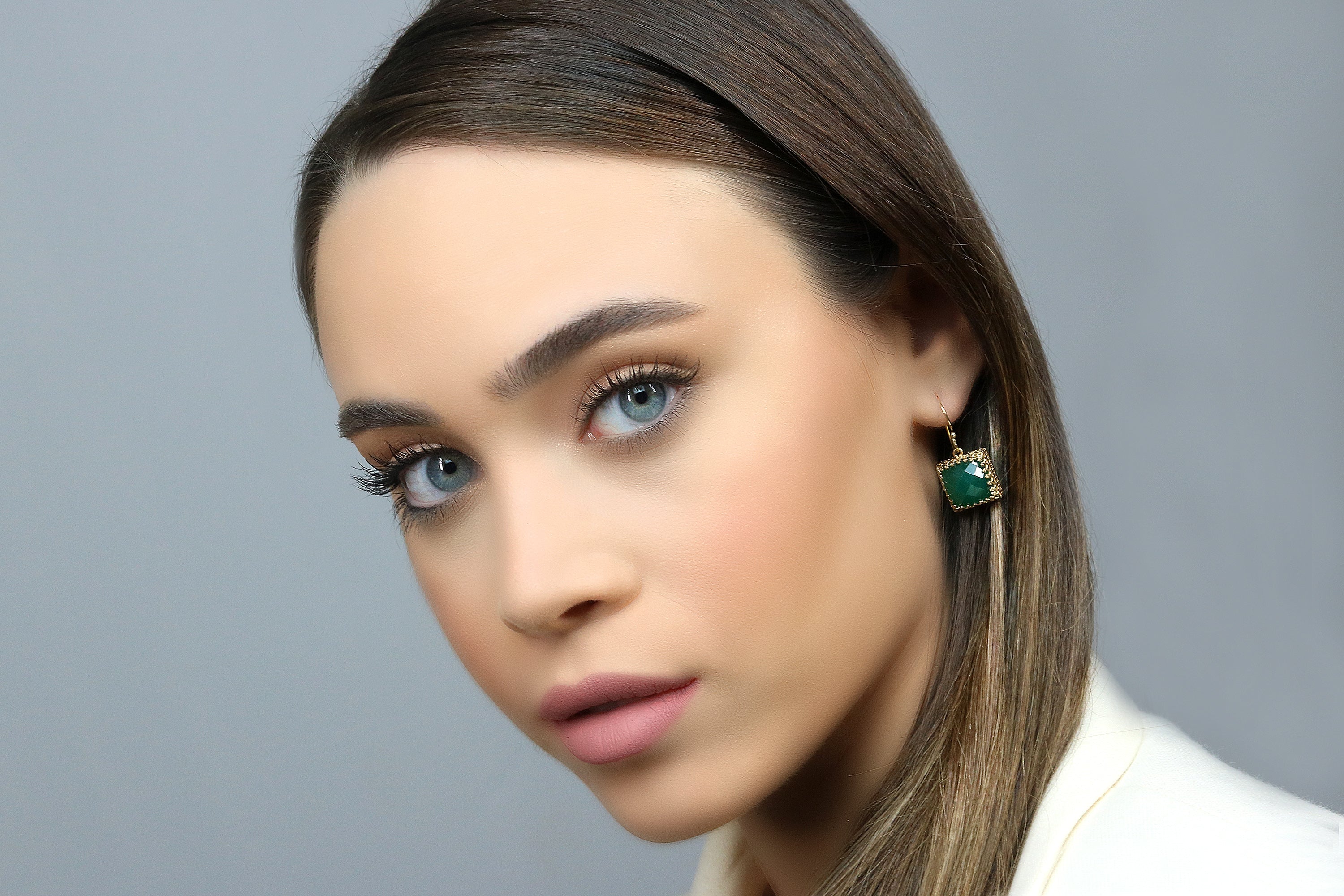 Luscious Square Onyx Earrings in Gold Earrings Anemone Jewelry