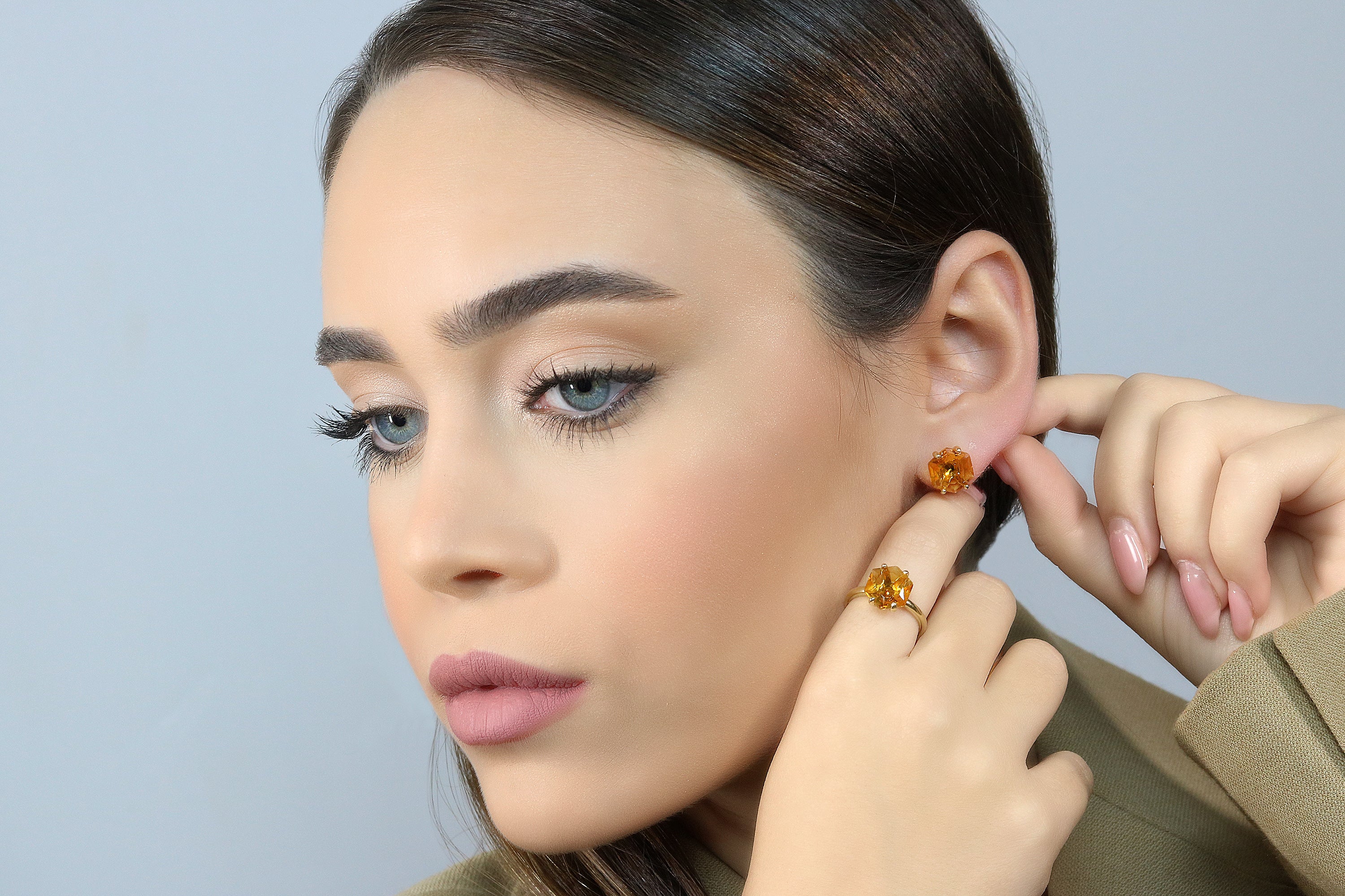 Lustrous Citrine Ring in Sterling Silver Rings Anemone Unique