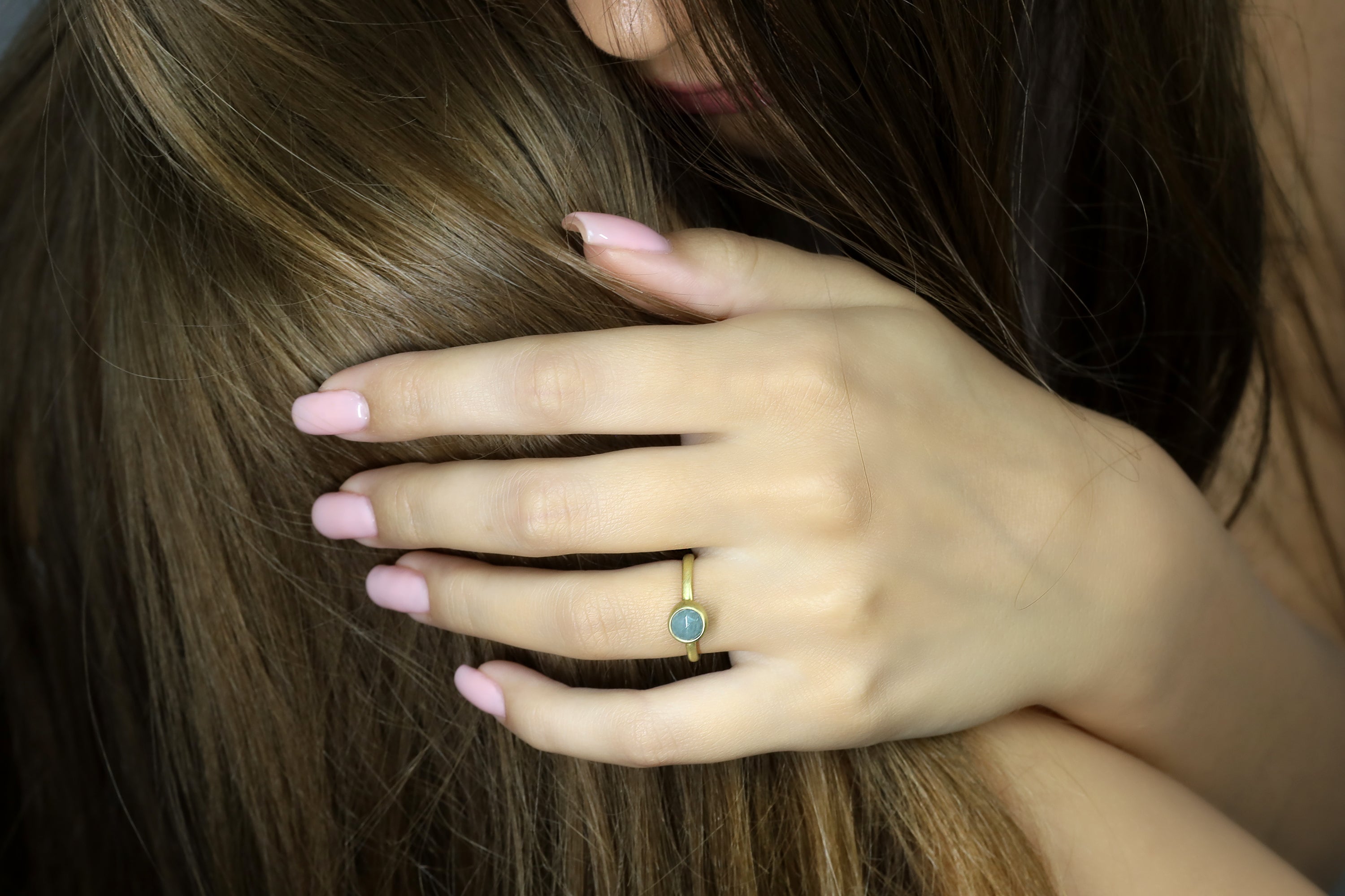 Stackable Aquamarine Gold Filled Ring Rings Anemone Limited