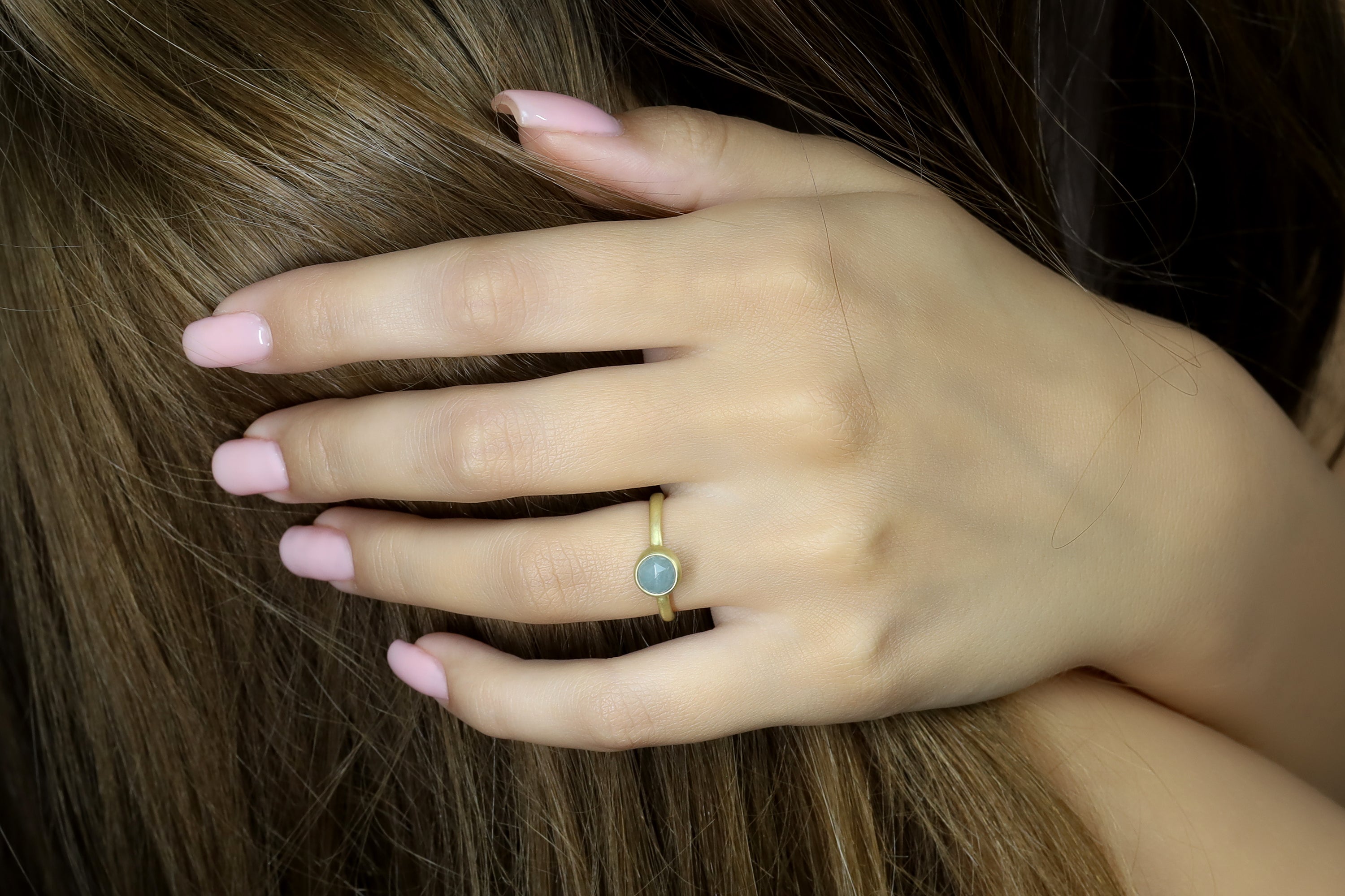 Stackable Aquamarine Gold Filled Ring Rings Anemone Limited