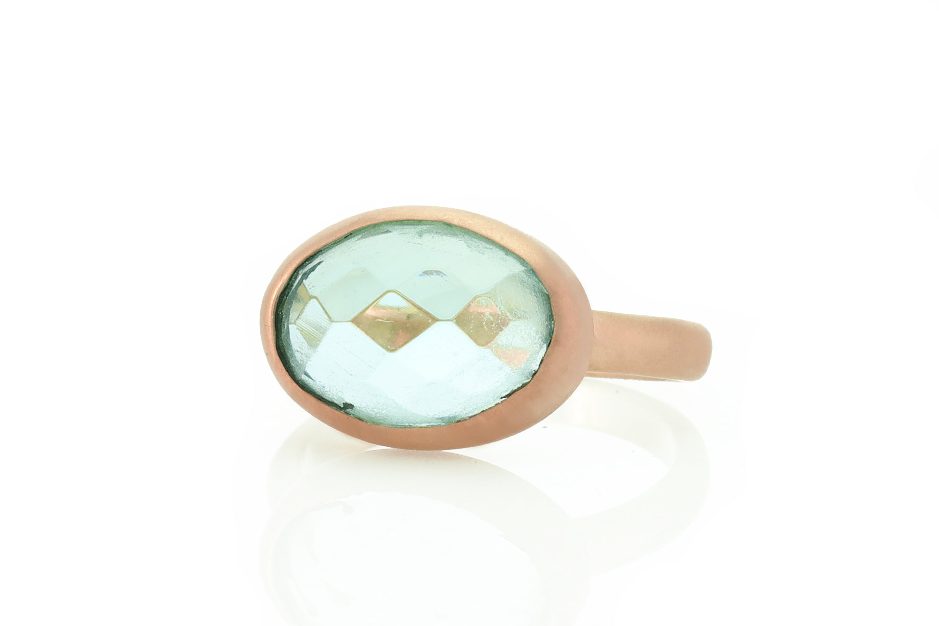 Gold Blue Topaz Gemstone Ring Rings Anemone Limited