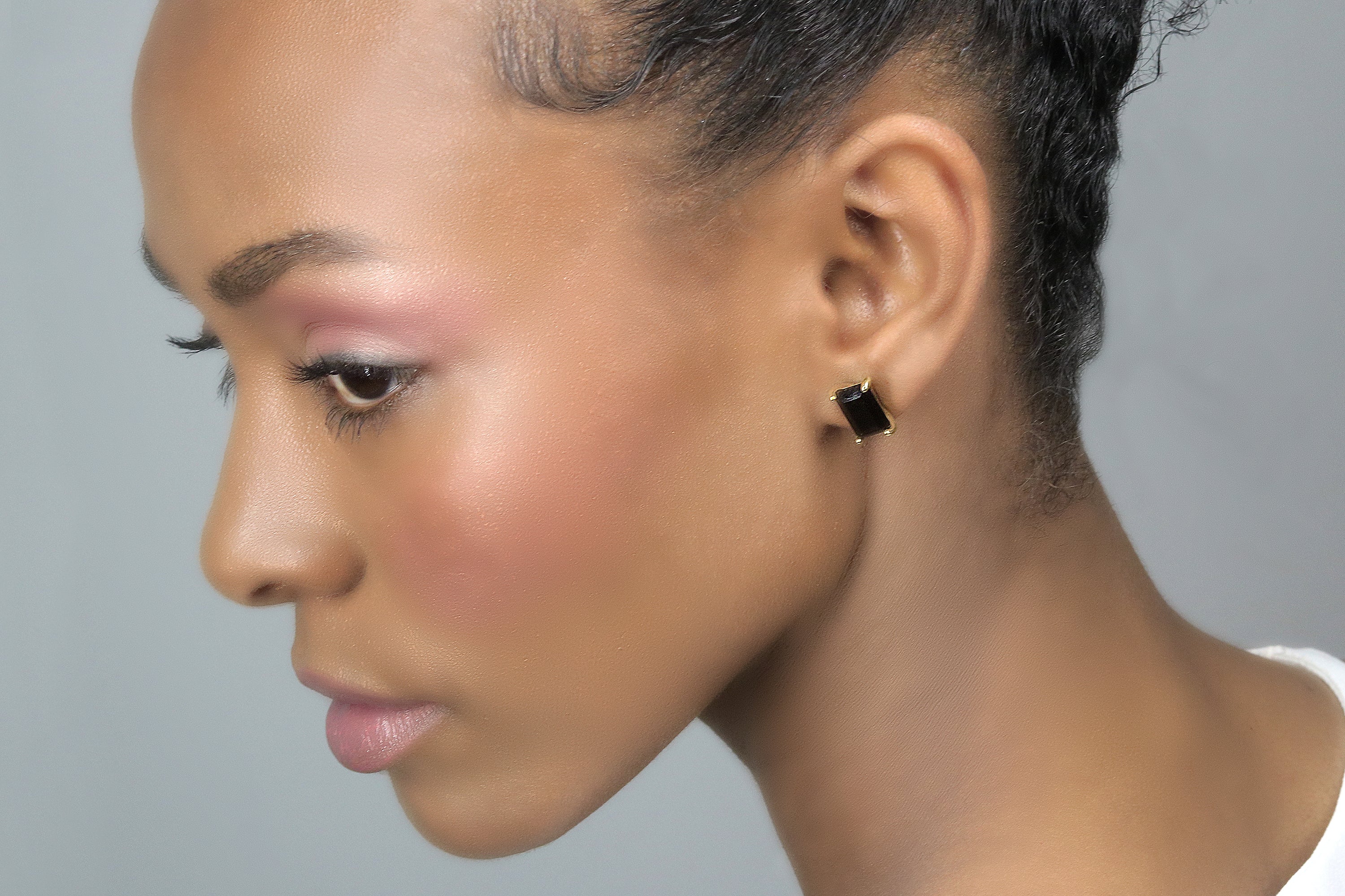 Statement Black Onyx Gold Earrings Earrings Anemone Unique