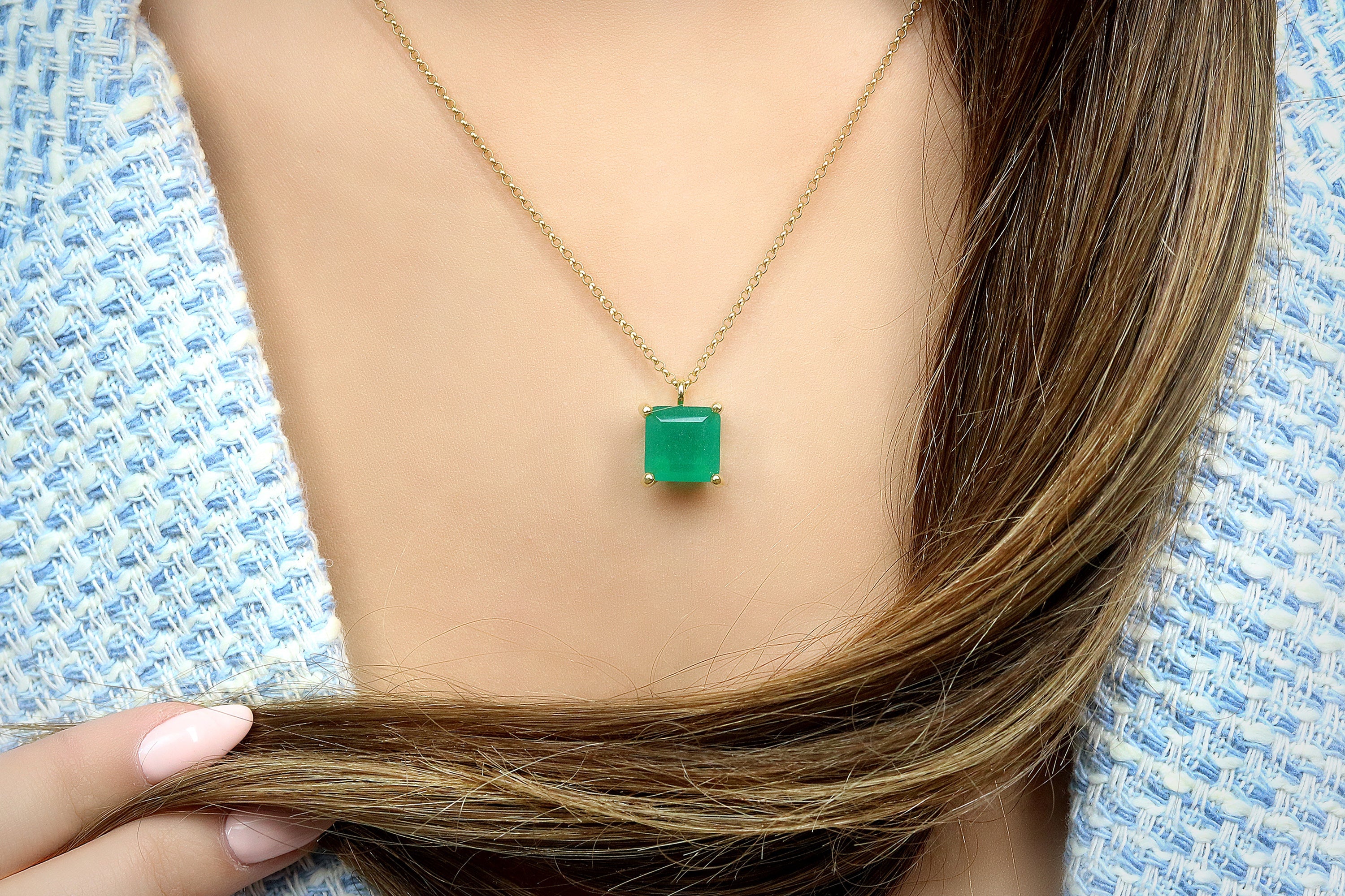 Onyx Pendant Gold Filled Necklace necklaces Anemone Unique