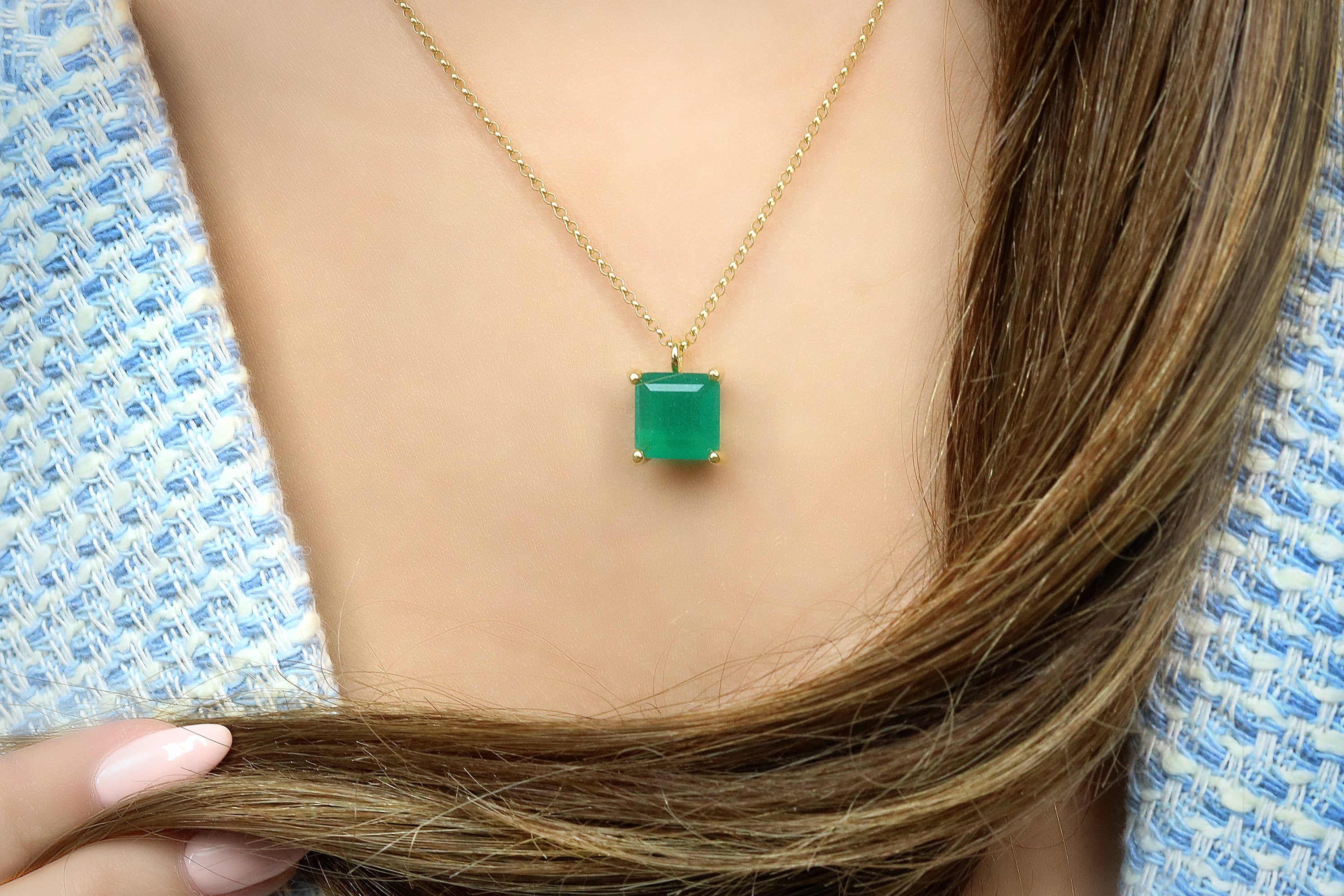 Onyx Pendant Gold Filled Necklace necklaces Anemone Unique