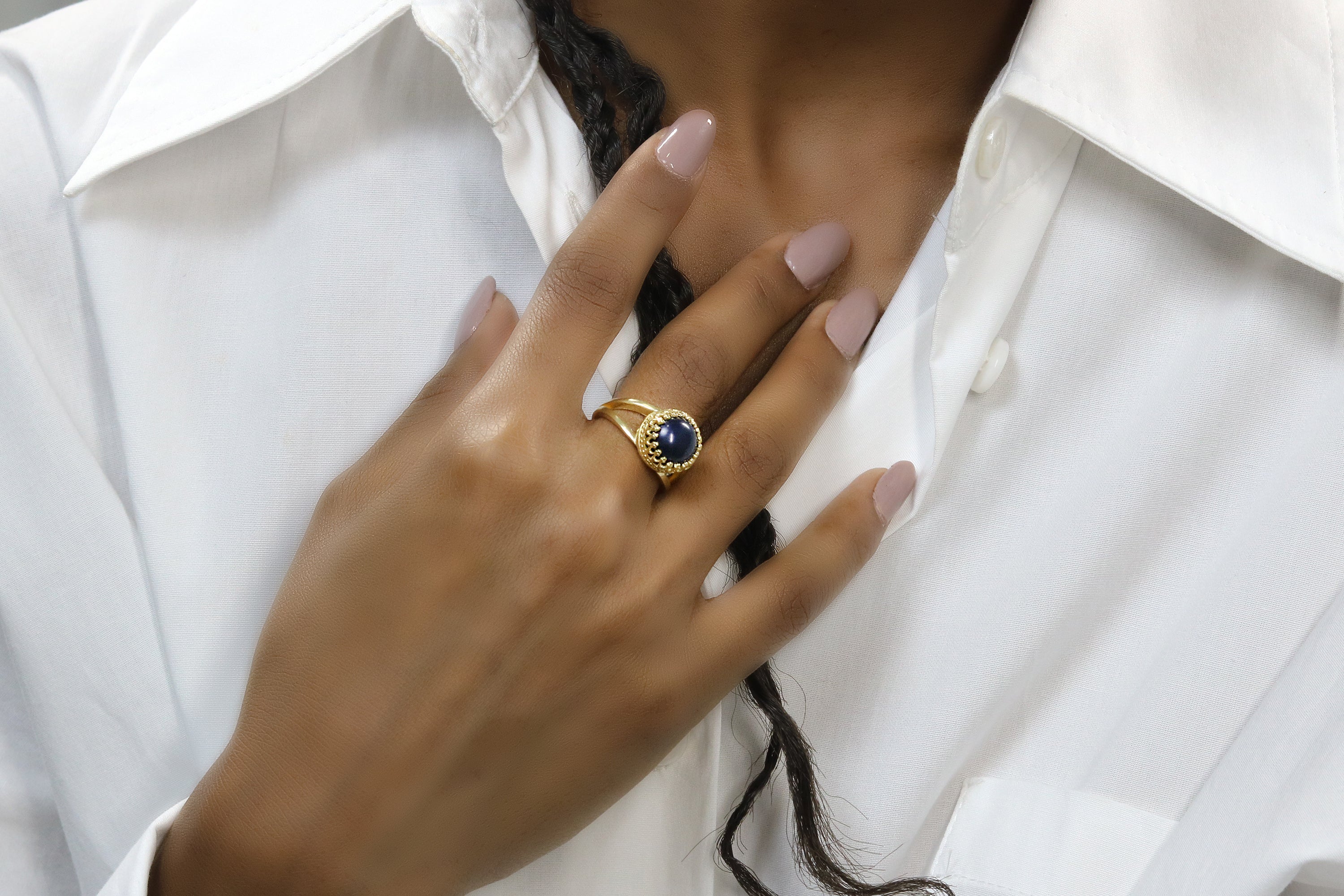 Glamorous Black Pearl Sterling Silver Ring Rings Anemone Jewelry