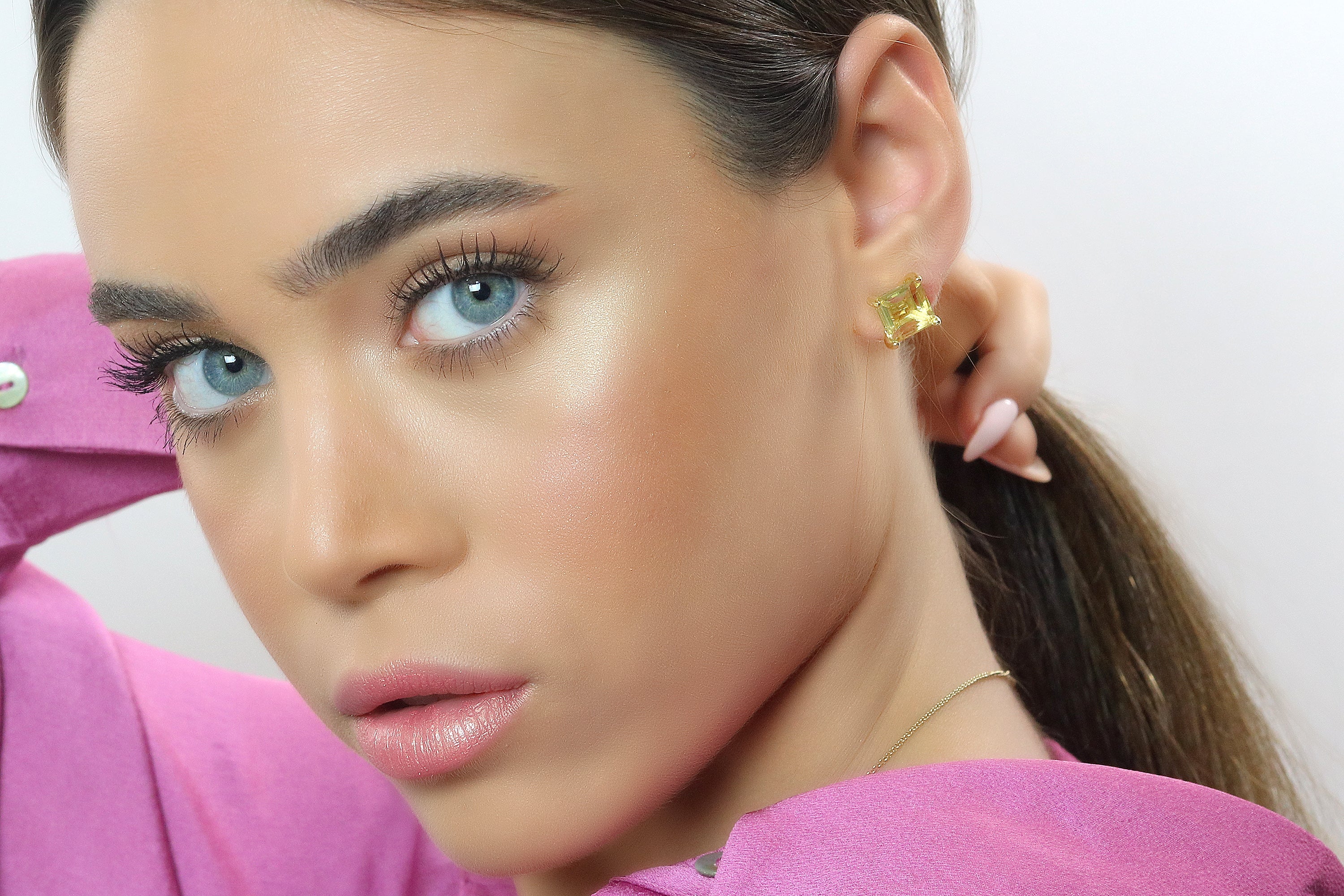 Lovely Yellow Quartz Gold Earrings Earrings Anemone Unique