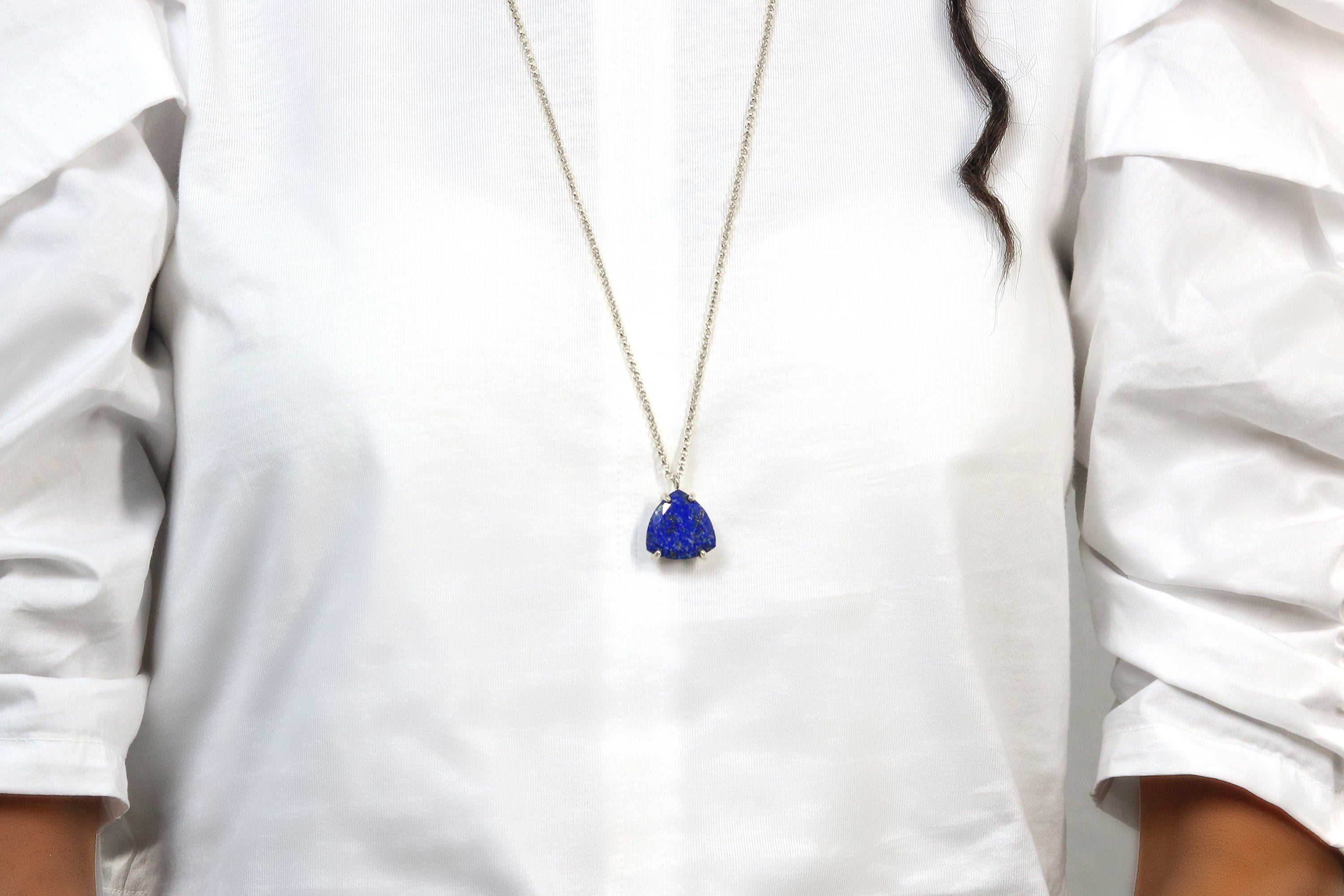 Lapis Lazuli Sterling Silver Necklace necklaces Anemone Jewelry