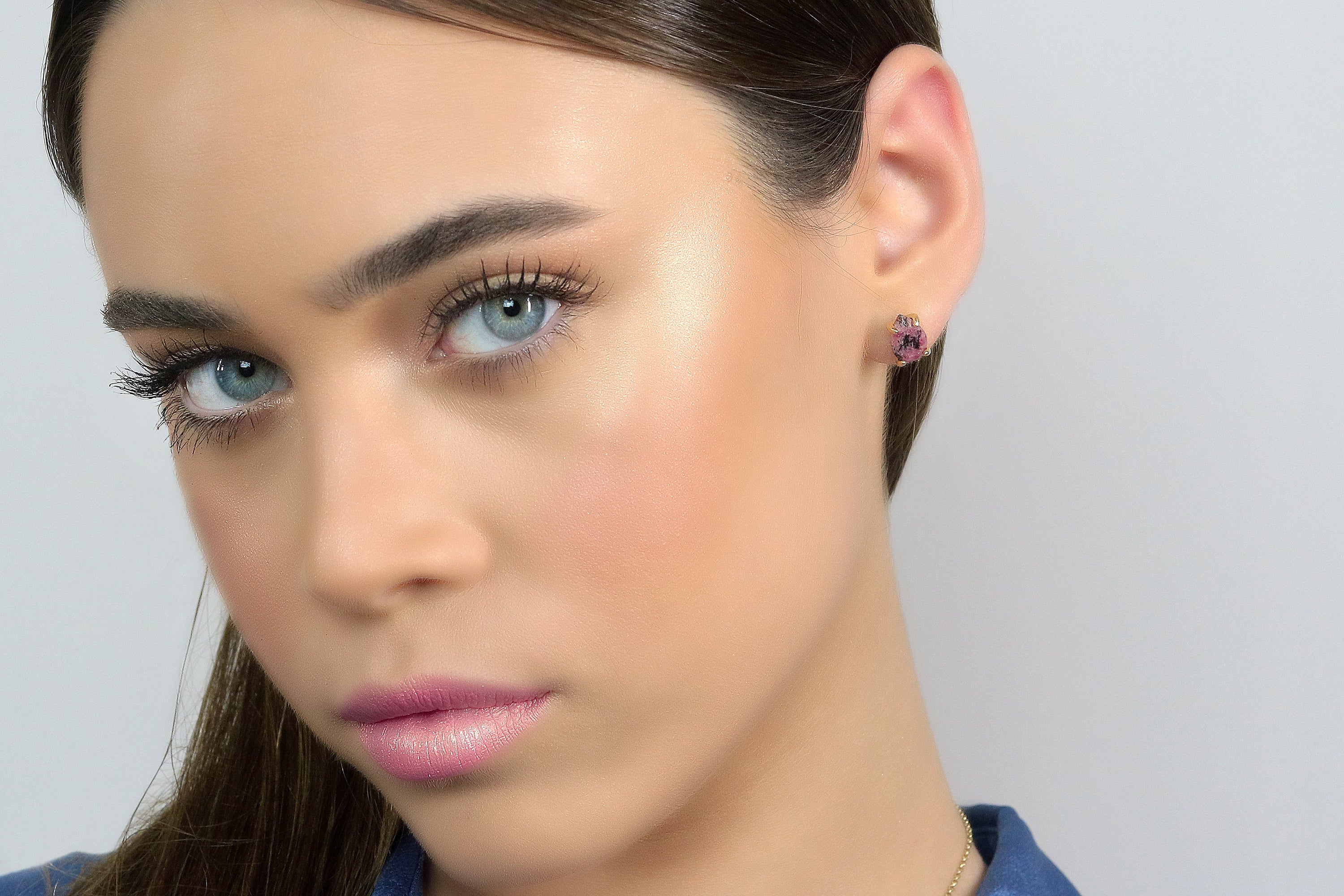 Sterling Silver Pear Rhodonite Earrings Earrings Anemone Unique