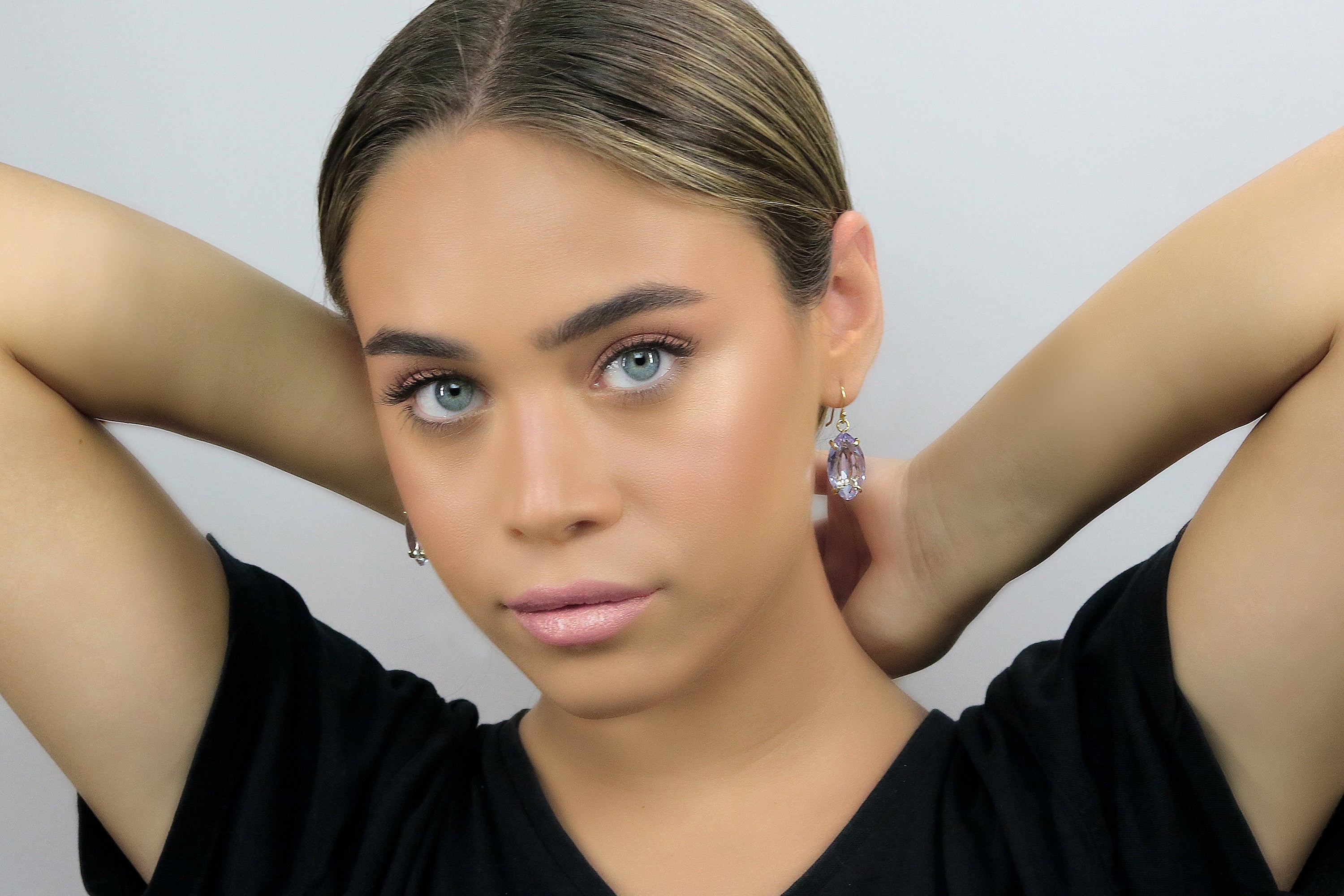 Gold Filled Tanzanite Earrings in Dangles Earrings Anemone Jewelry