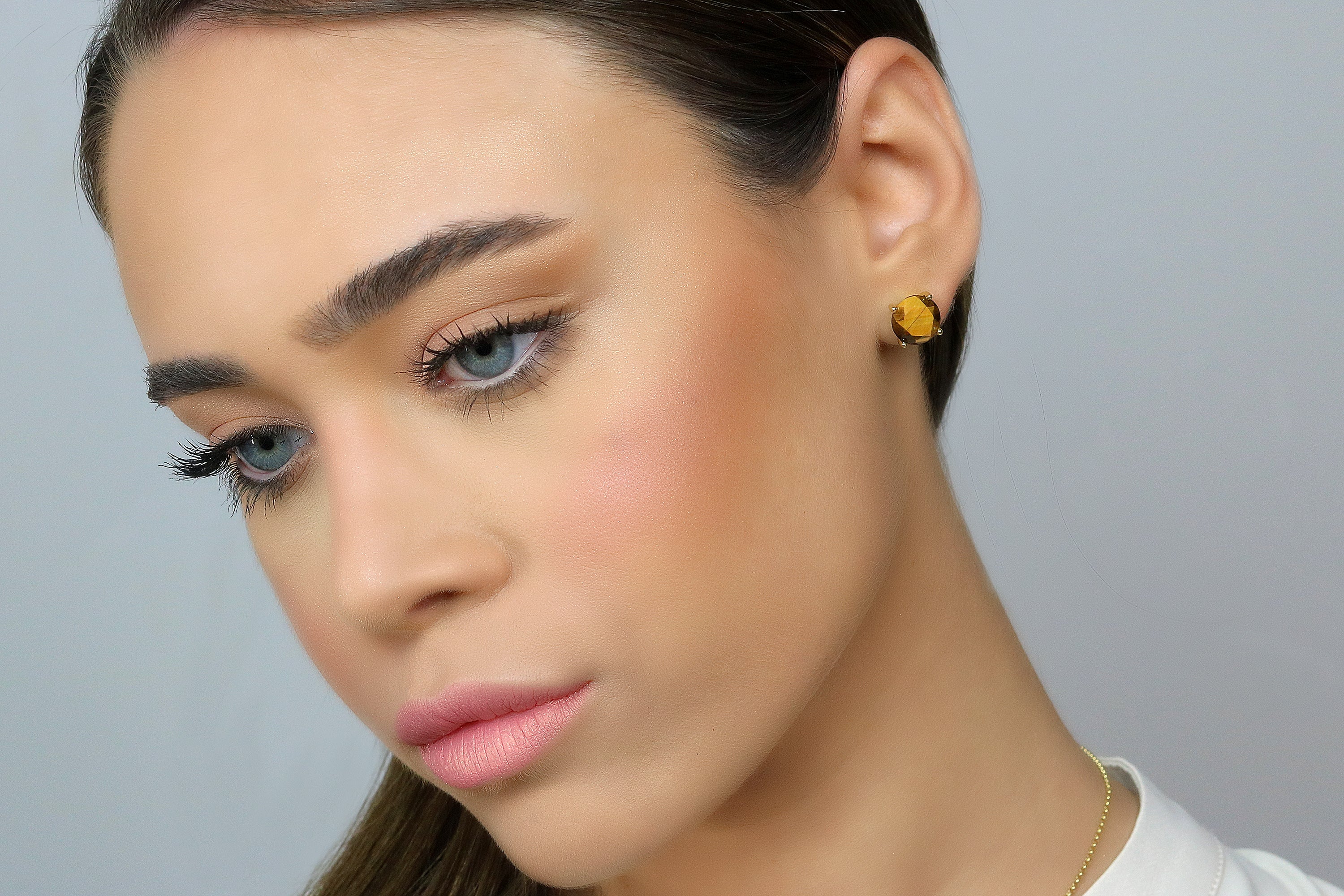 Flattering Tiger Eye Gold Filled Earrings Earrings Anemone Unique