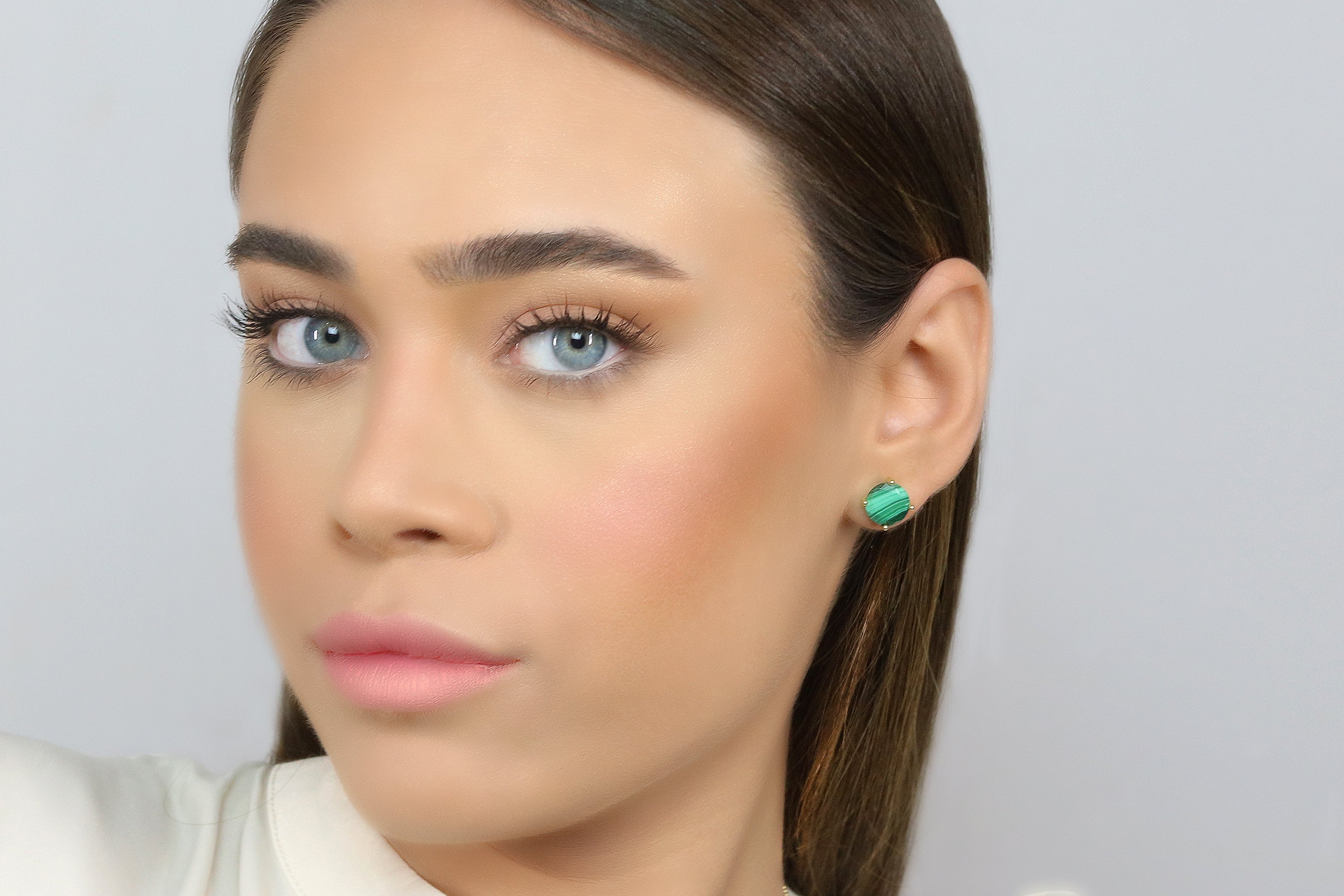 Unique Post Malachite Gold Earrings Earrings Anemone Unique