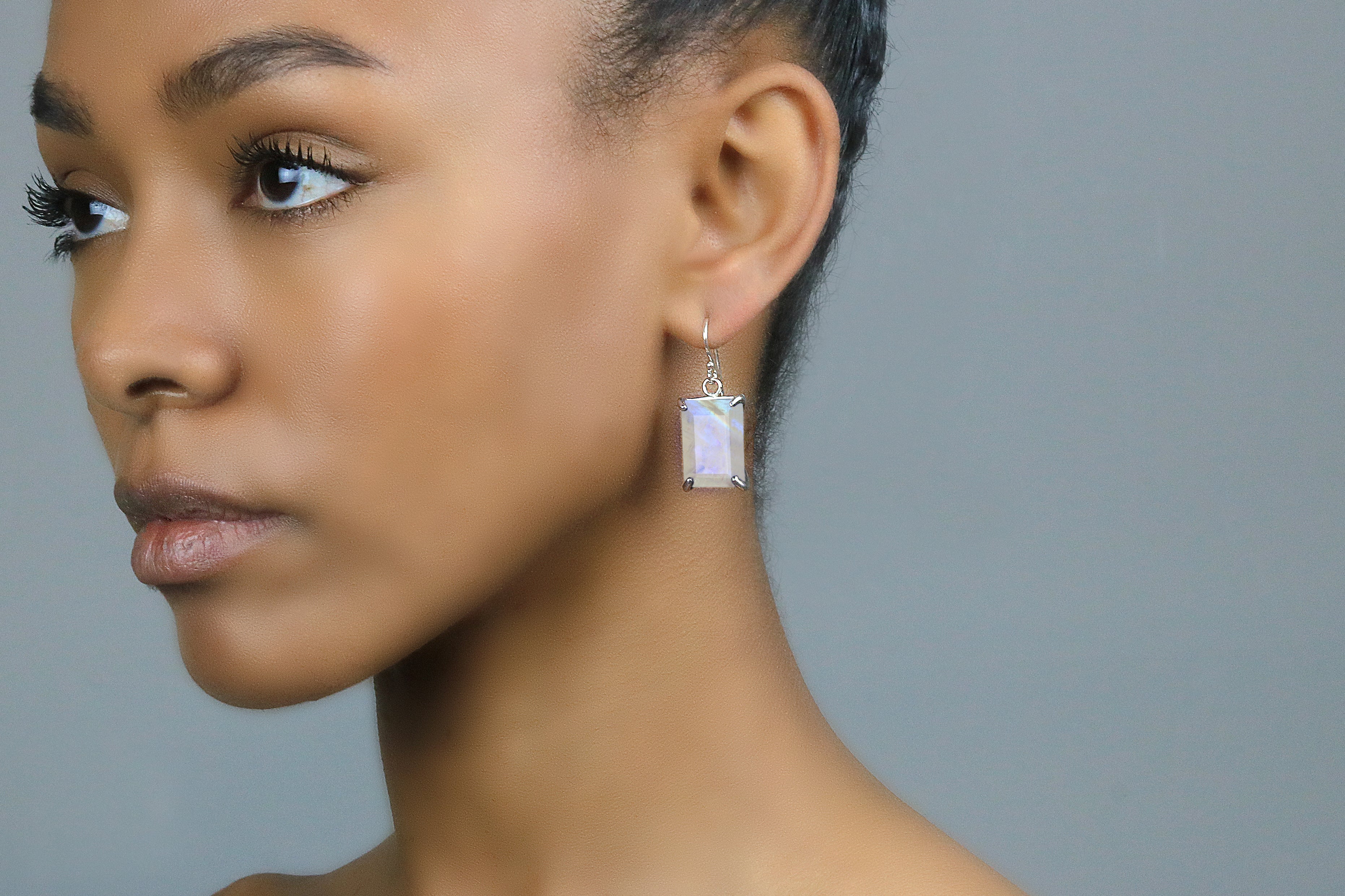 Charming Statement Moonstone Earrings Earrings Anemone Jewelry