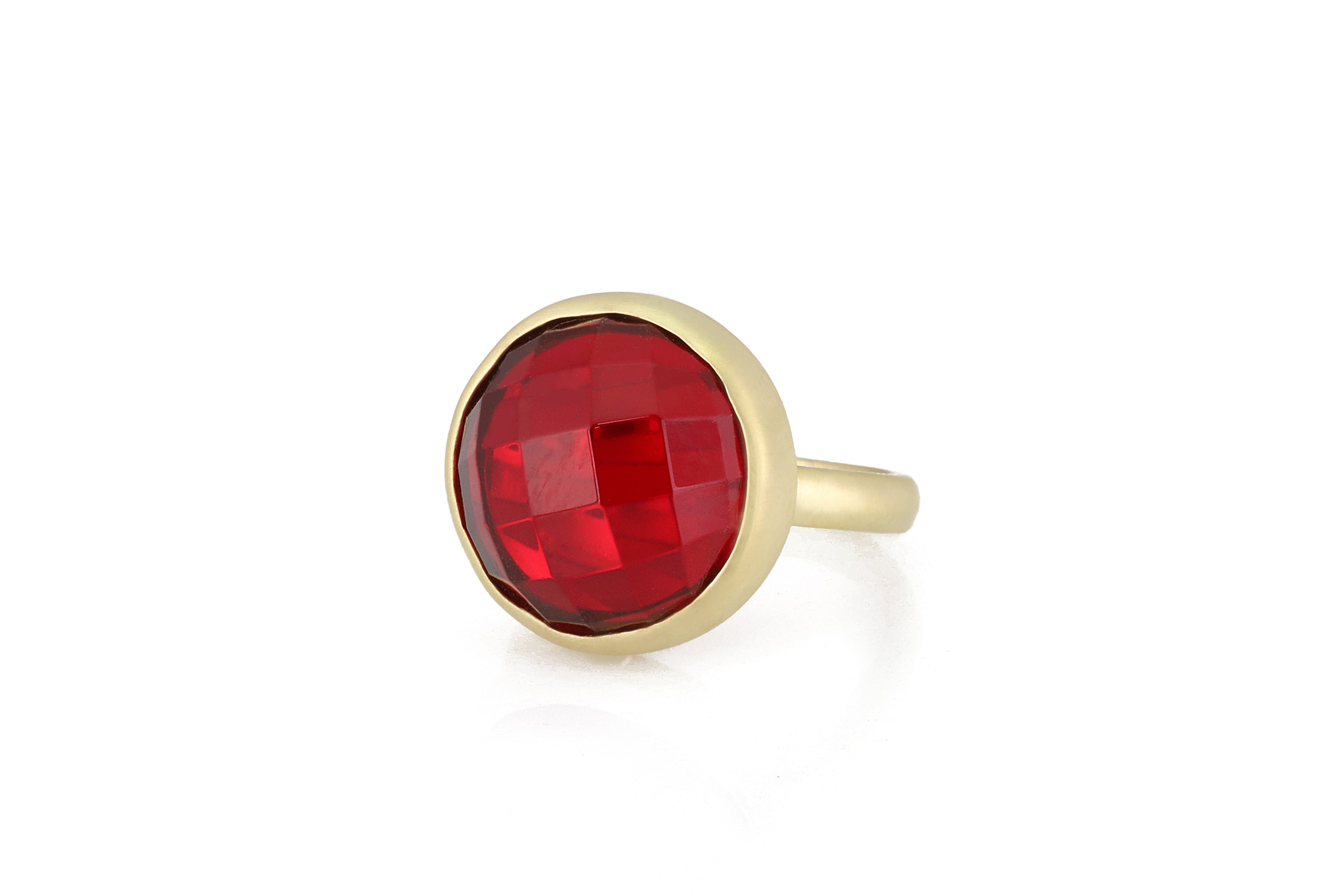 Bezel Set Gold Ruby Ring Rings Anemone Limited
