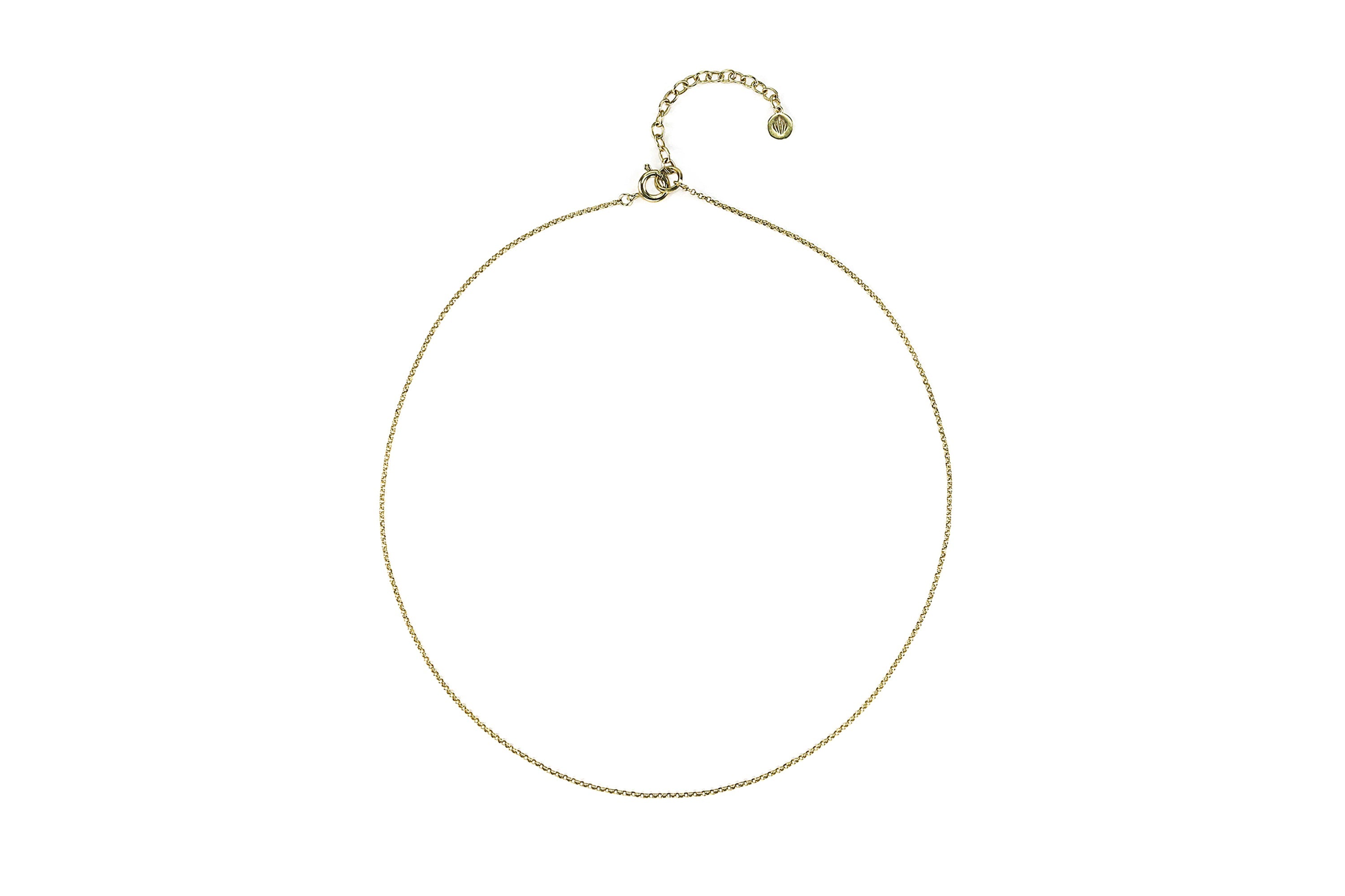 Gold 1.3mm Rolo Chain Necklace necklaces Anemone Jewelry