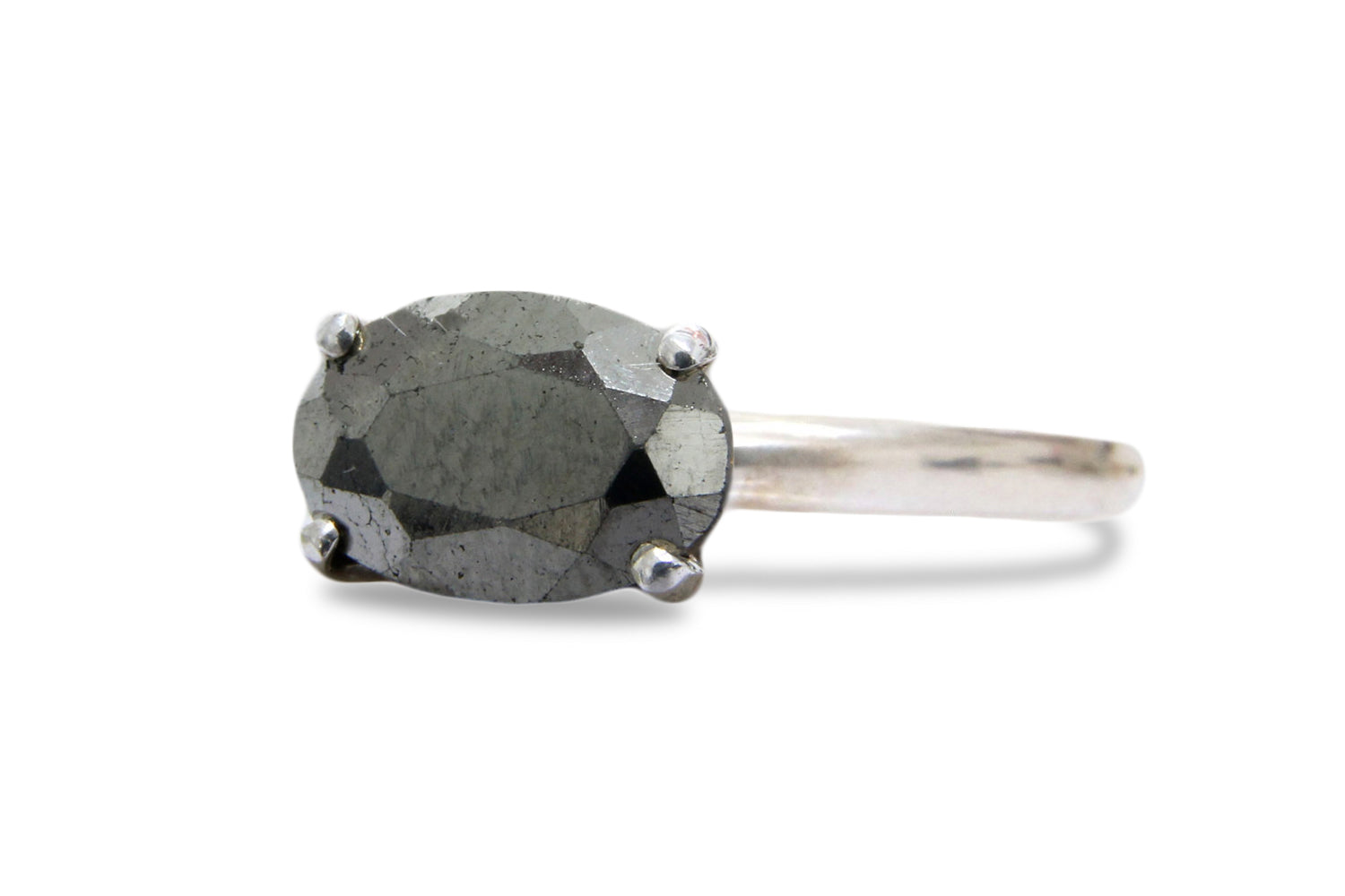 Pyrite Stone Ring - Artisan 925 Sterling Silver Rings - Gemstone Rings for Birthdays, Anniversaries, Prom and Collection Rings Anemone Unique
