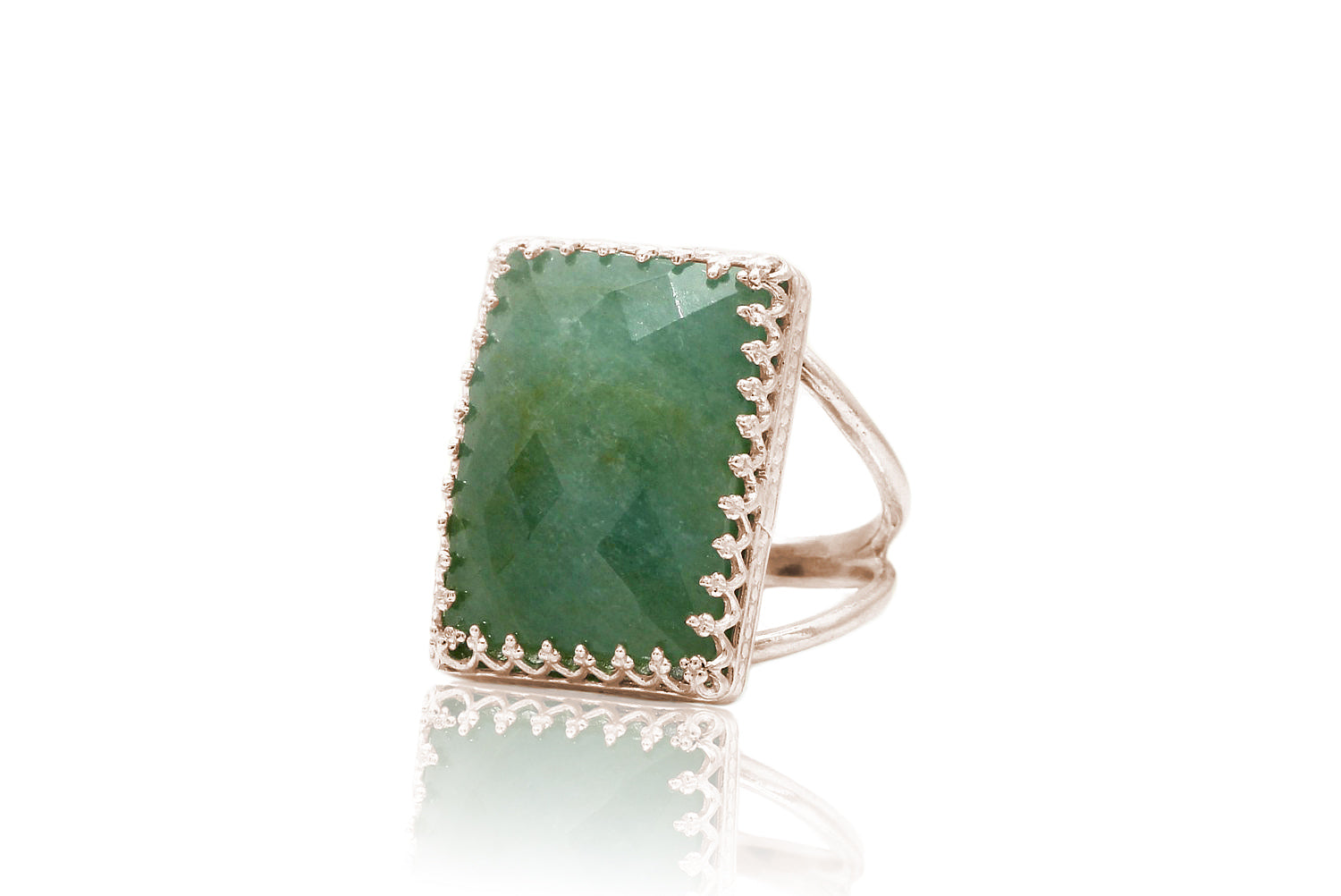 Aquamarine Ring in 925 Sterling Silver Rings Anemone Jewelry