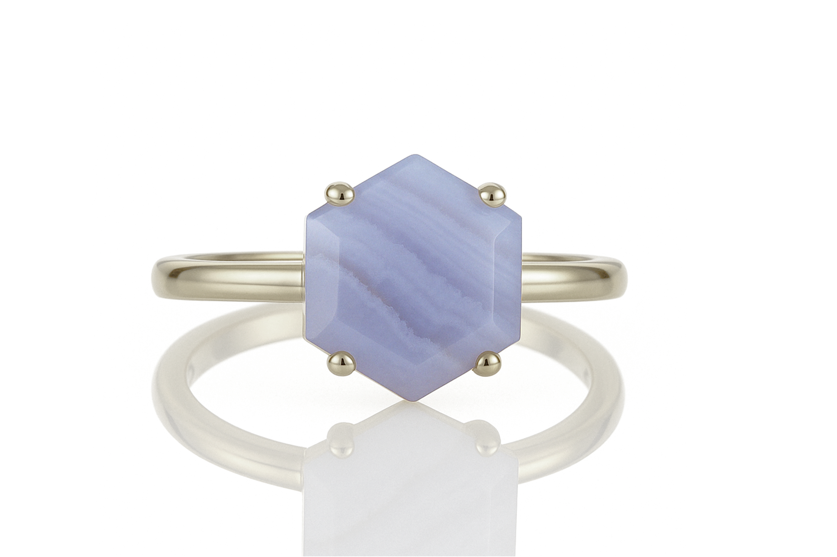 a ring with a blue stone on it