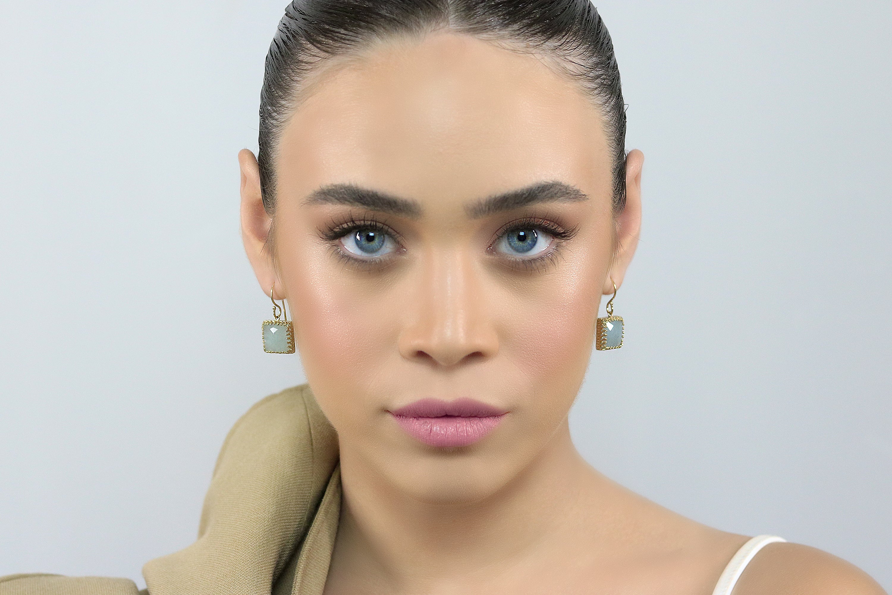 Dangle Aquamarine 18k Gold Drop Earrings Earrings Anemone Jewelry