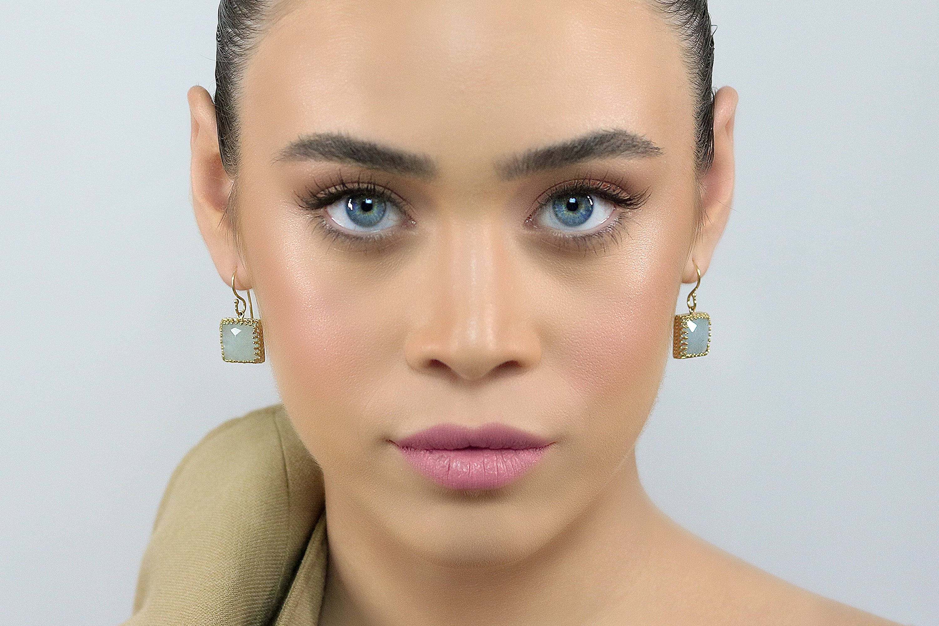 Dangle Aquamarine 18k Gold Drop Earrings Earrings Anemone Jewelry