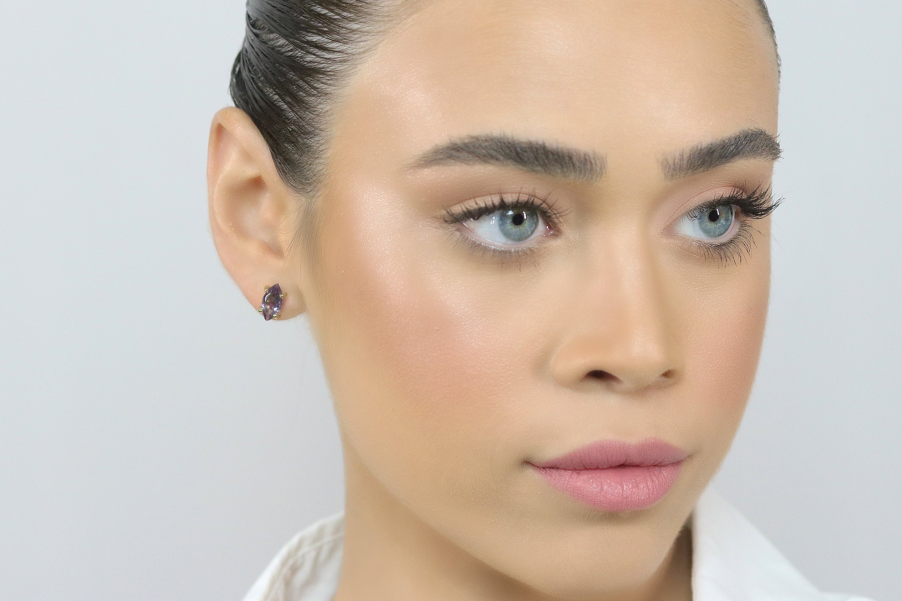 Artisan Amethyst Gold Jewelry Earrings Earrings Anemone Unique