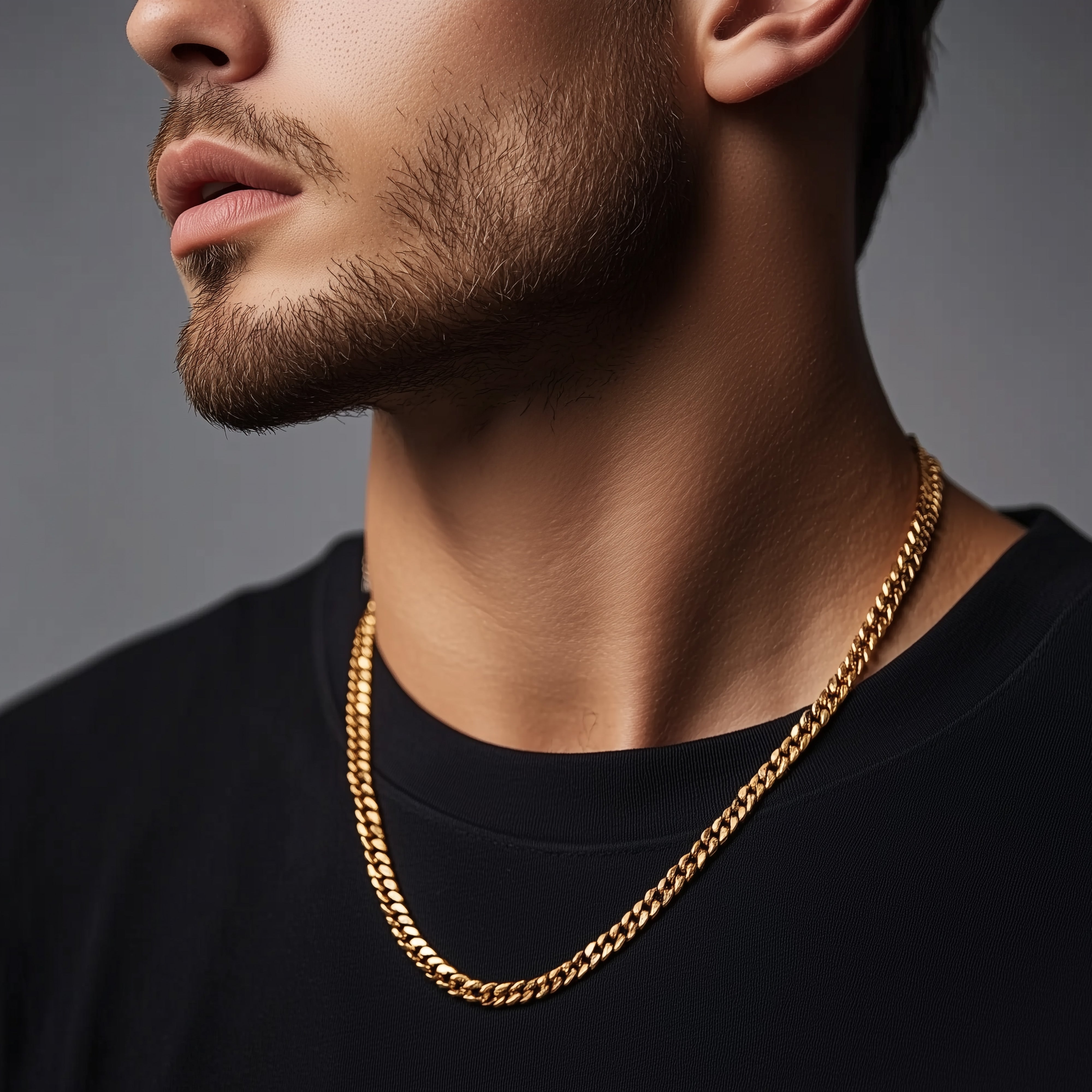 Men's Thick Gold Cuban Link Chain Necklace necklaces Anemone Jewelry