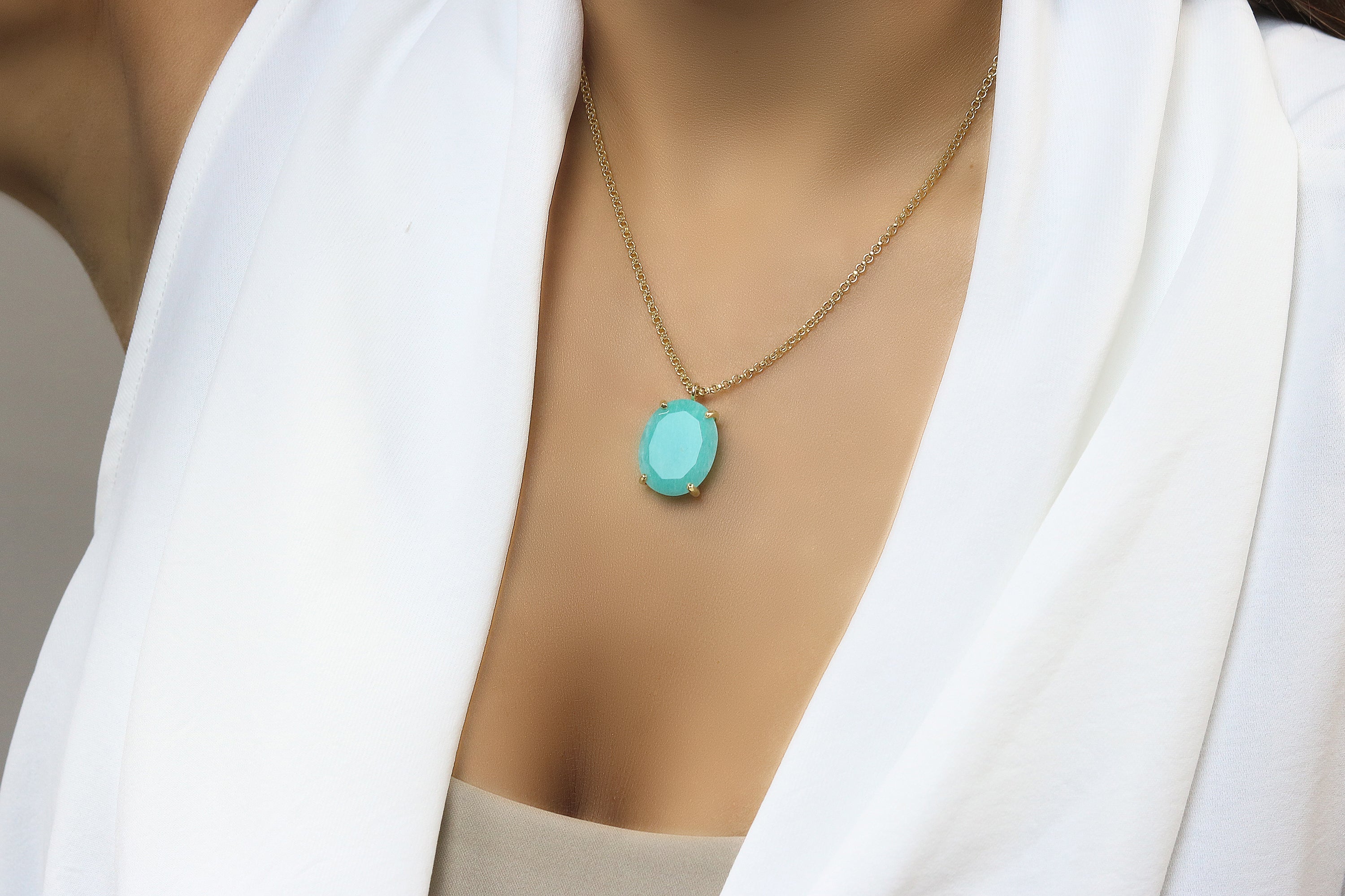 Statement Amazonite Jewelry Necklace necklaces Anemone Jewelry