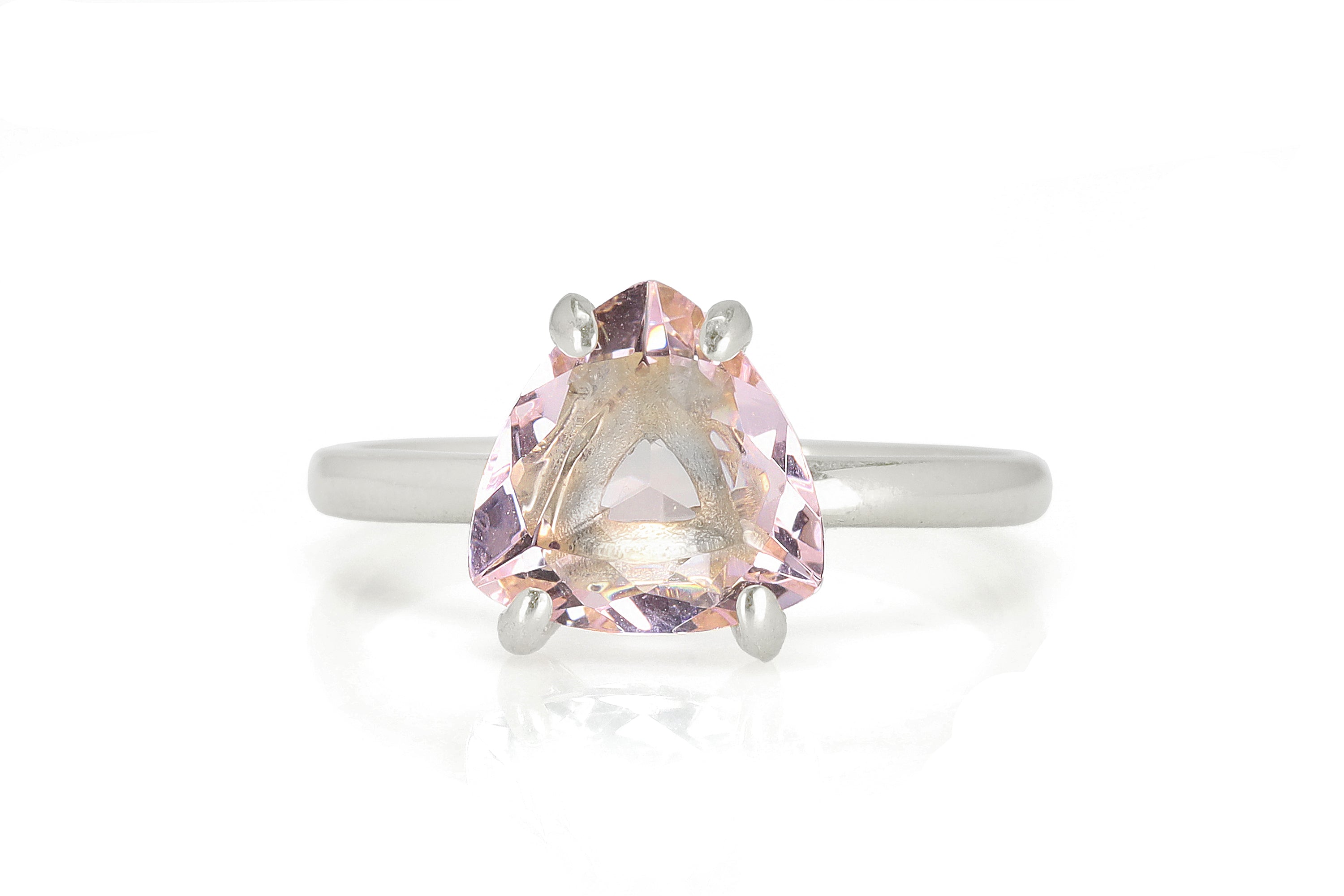 Rose Quartz Ring in 925 Sterling Silver Rings Anemone Unique