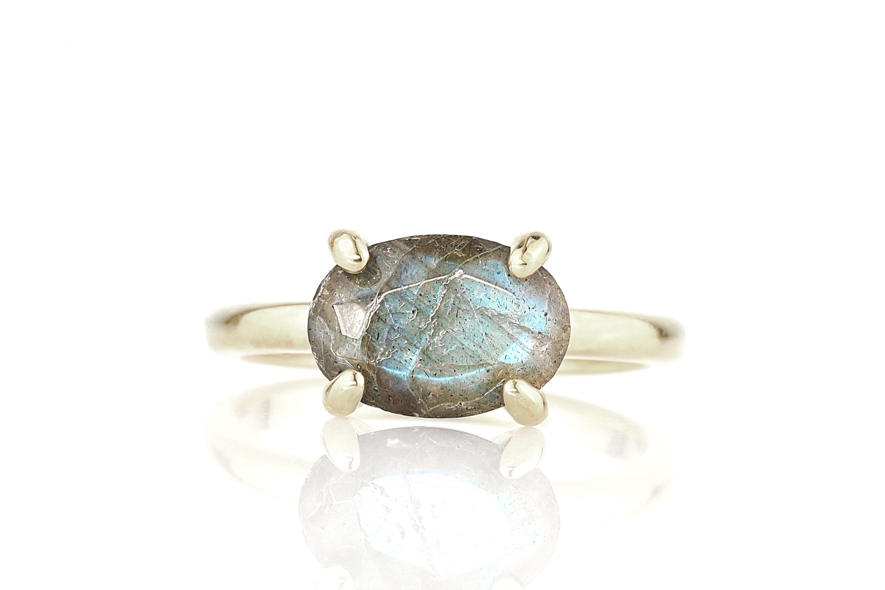 Labradorite Ring in 925 Sterling Silver Rings Anemone Unique