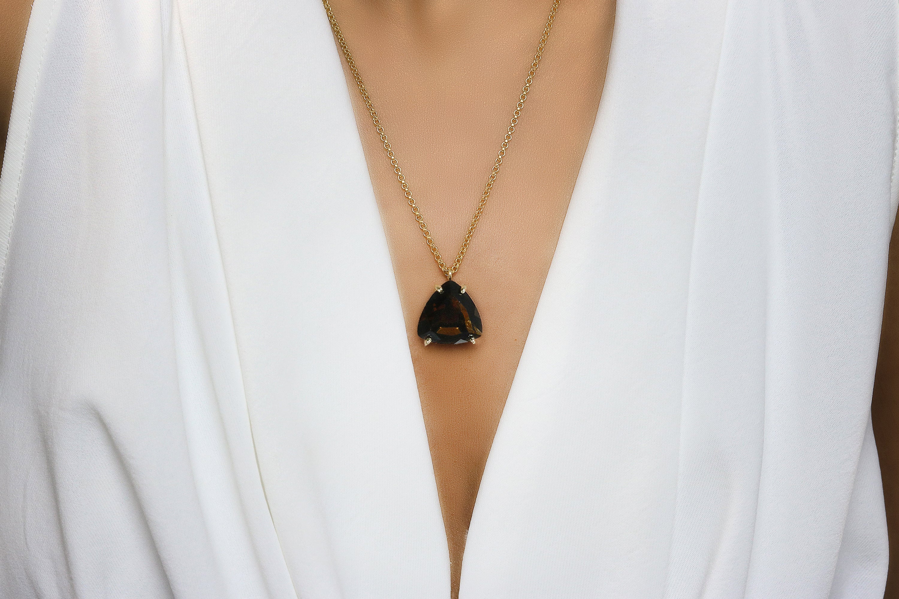 Alluring Smoky Quartz Sterling Silver Necklace necklaces Anemone Jewelry