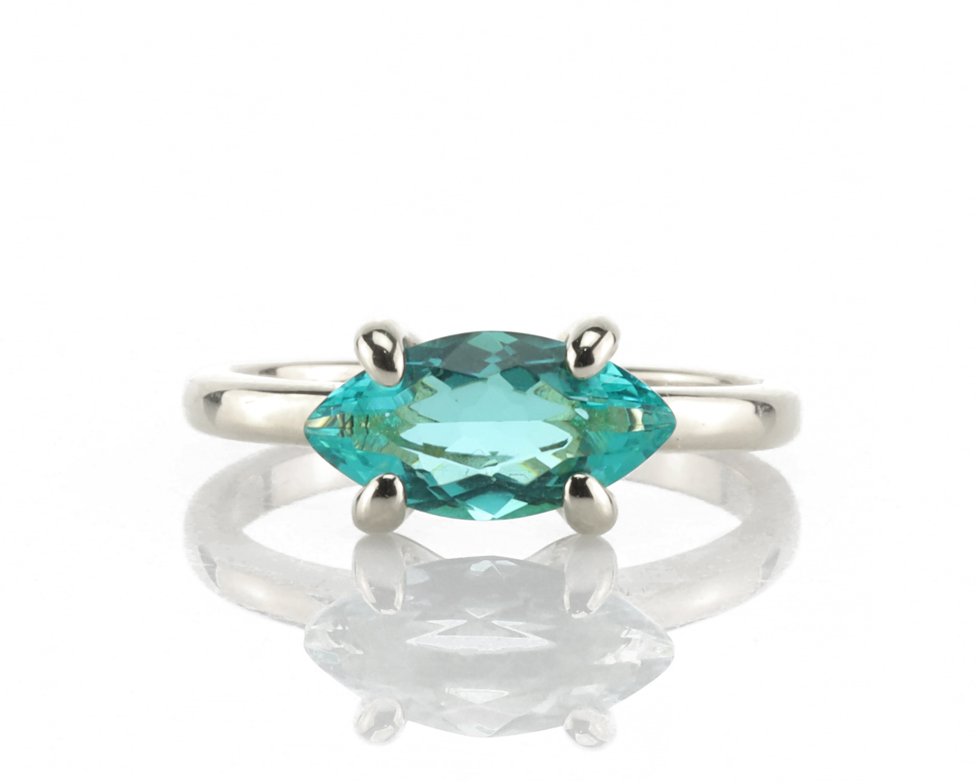 Blue Tourmaline Marquise Cut Ring Rings Anemone Unique