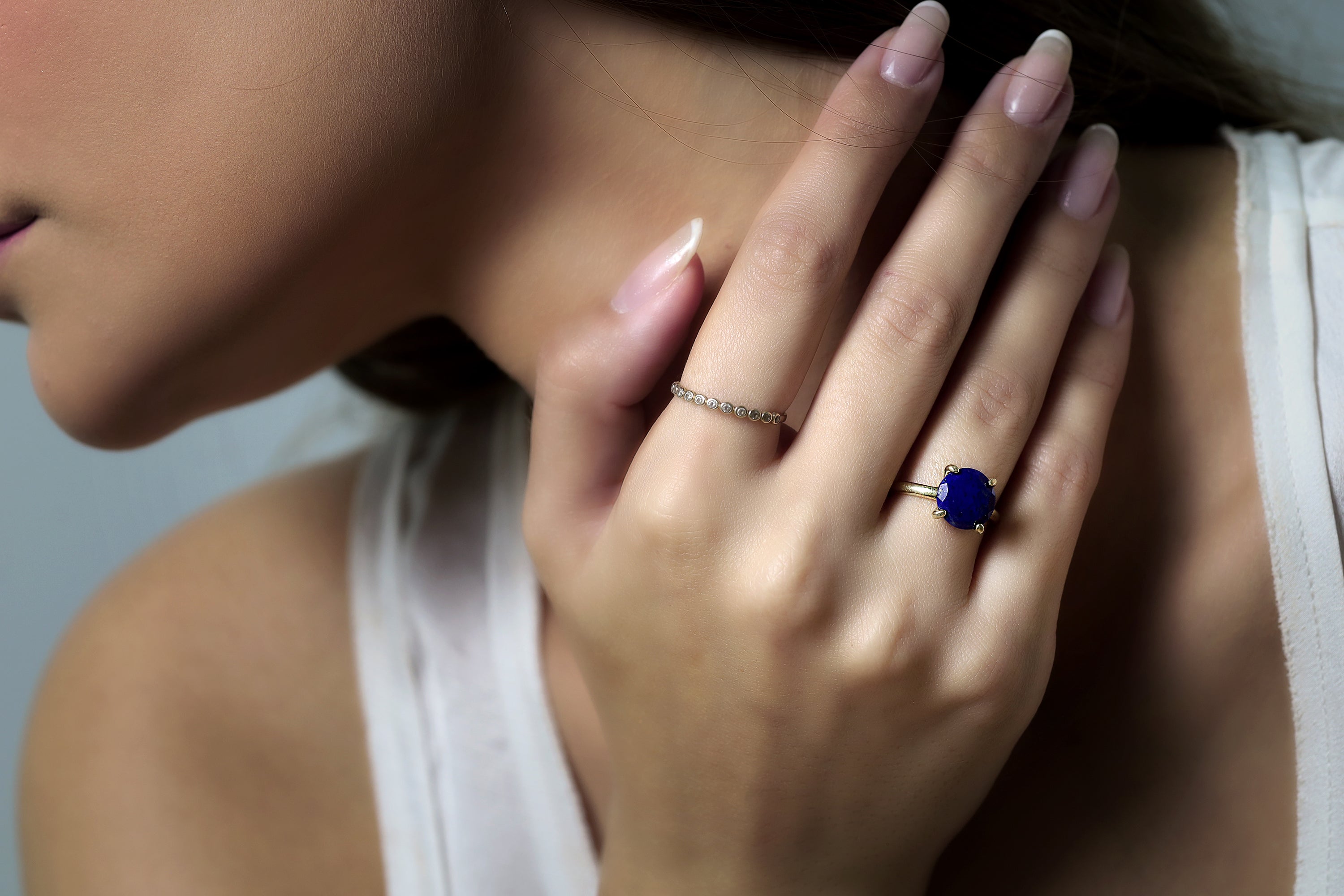 Classic Lapis Lazuli Ring in 14k Gold Rings Anemone Jewelry