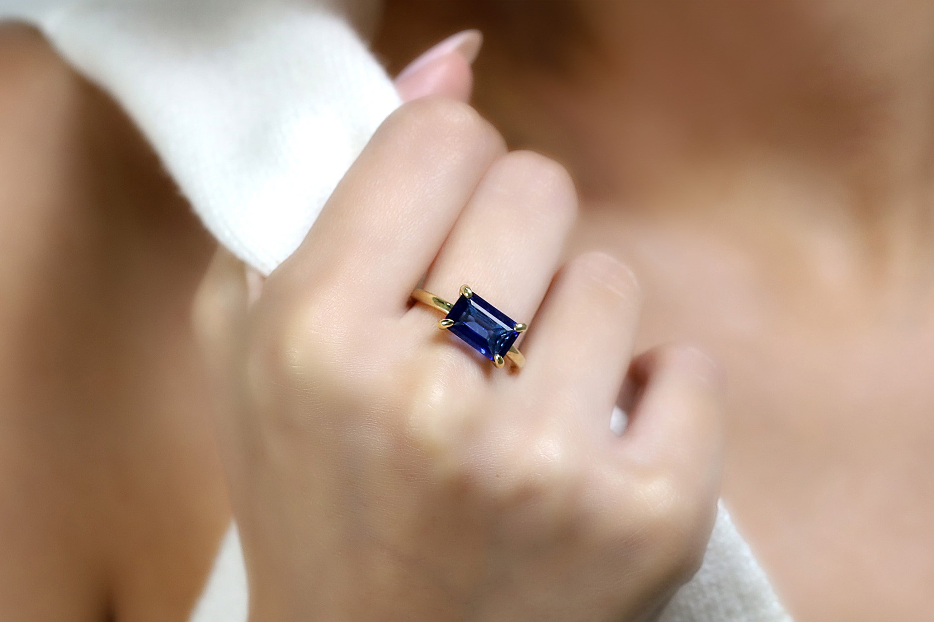 Stunning Blue Sapphire Silver Ring Rings Anemone Unique
