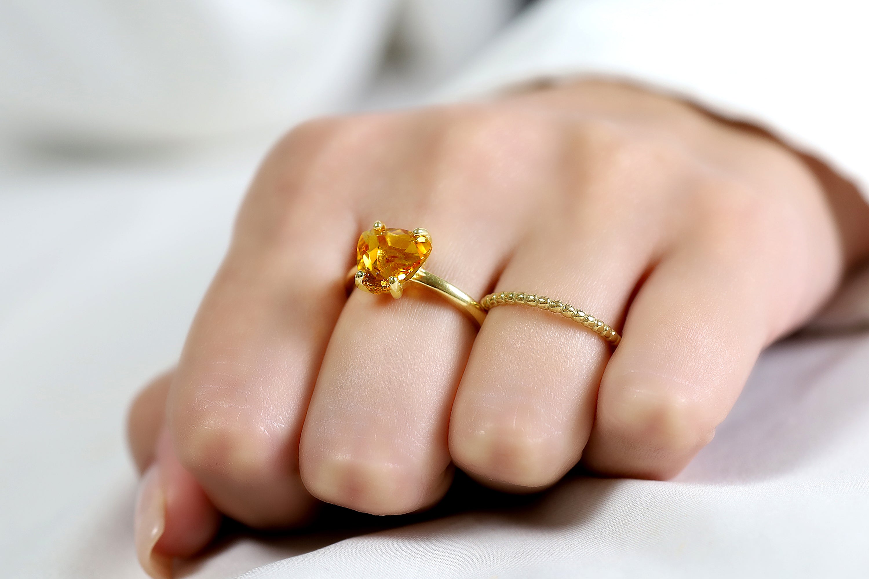 Birthstone Citrine Ring in Sterling Silver Rings Anemone Unique