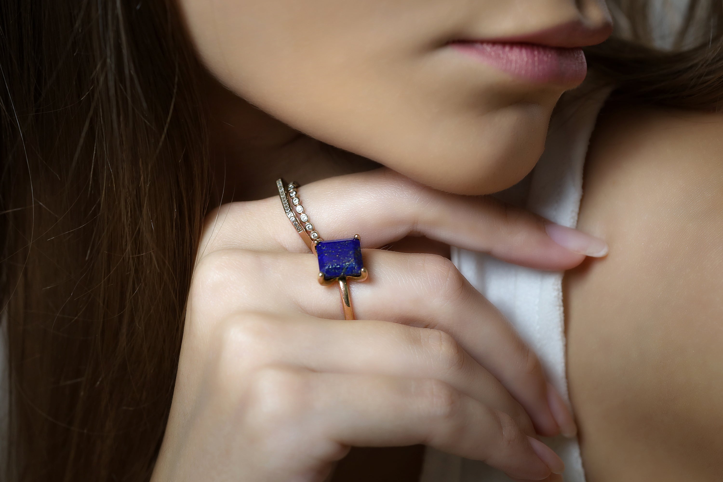 Lapis Lazuli Ring in 14k Gold Rings Anemone Unique