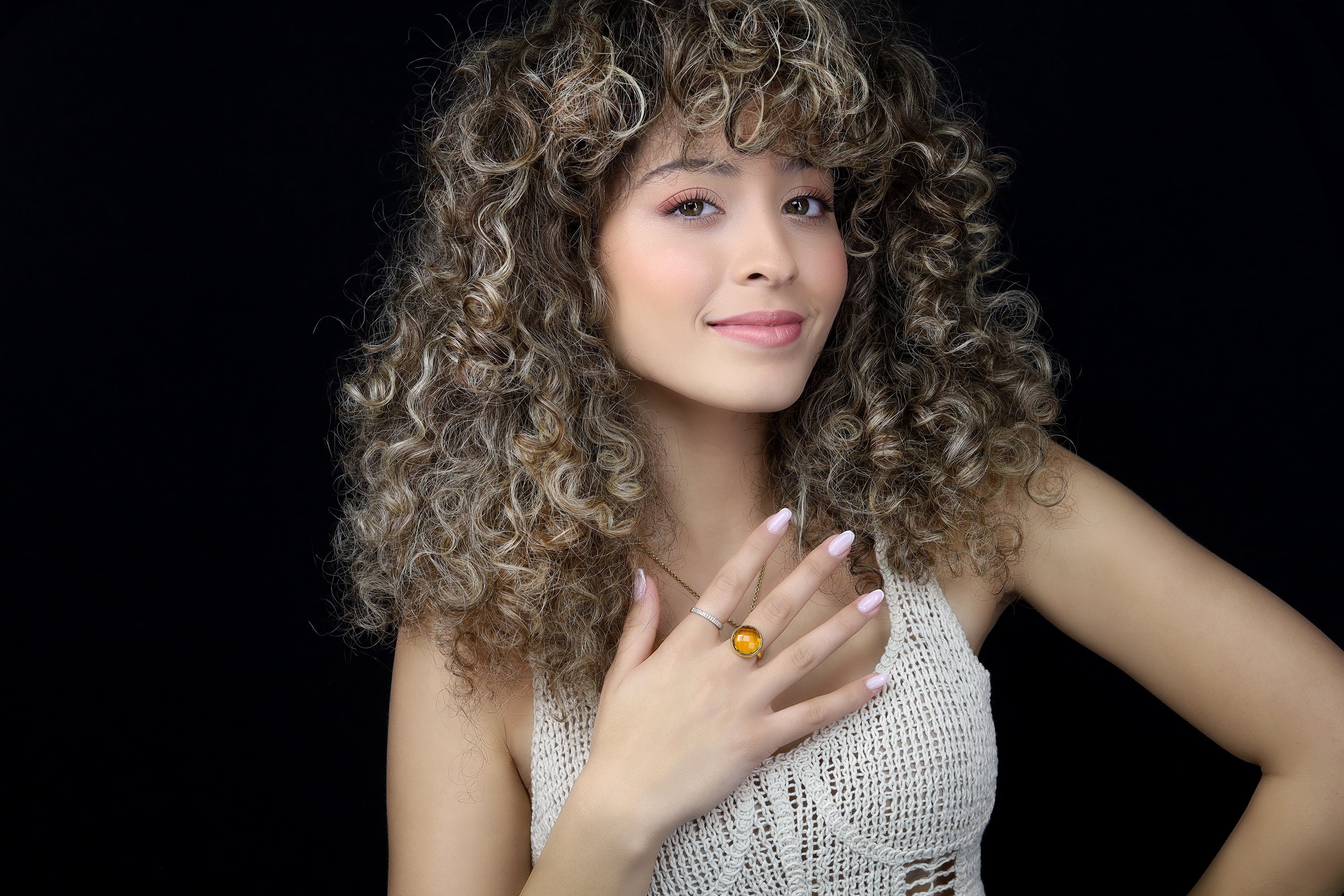 925 Sterling Silver Citrine Statement Bezel Set Ring Rings Anemone Limited