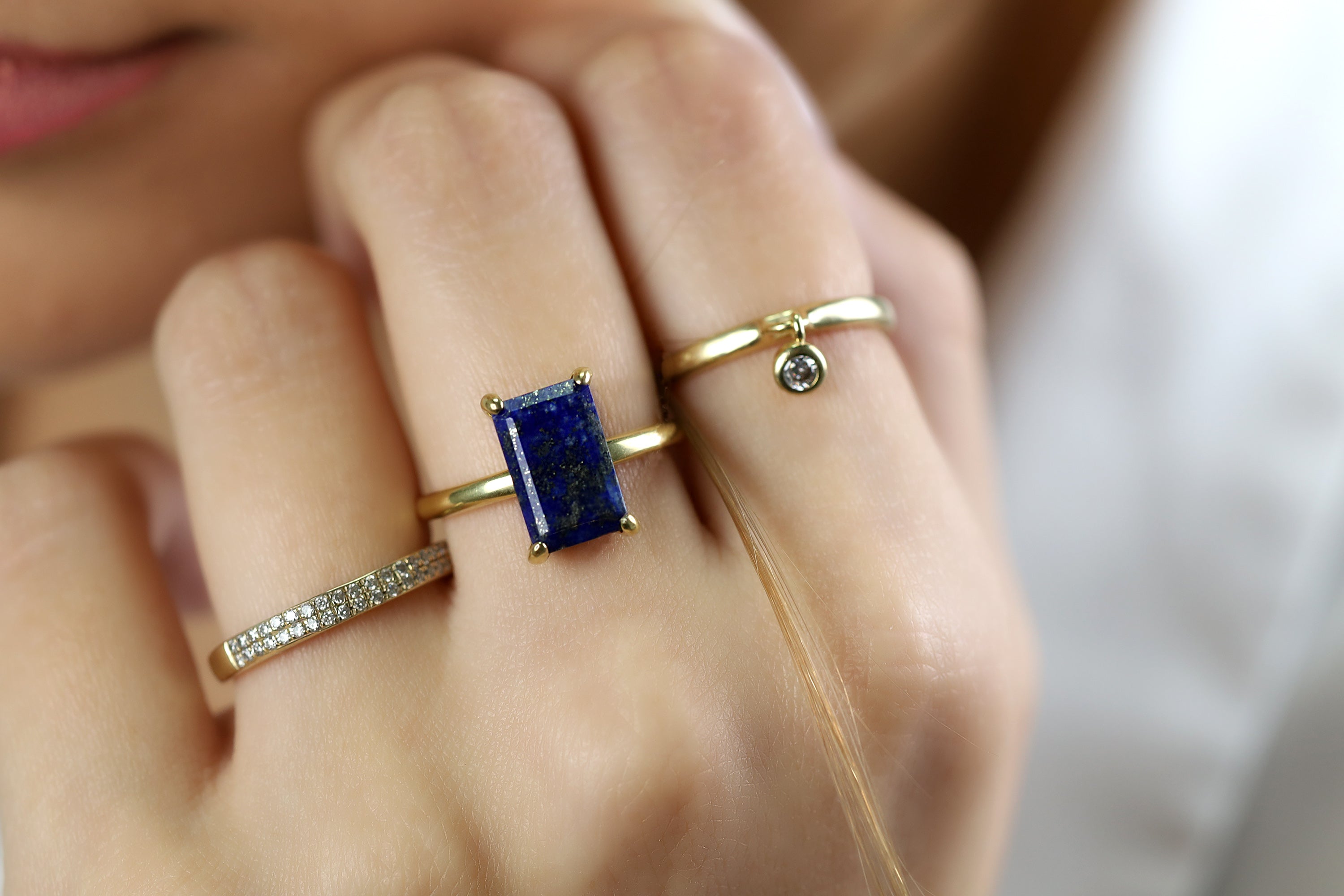 Rose Gold Lapis Lazuli Ring Rings Anemone Unique