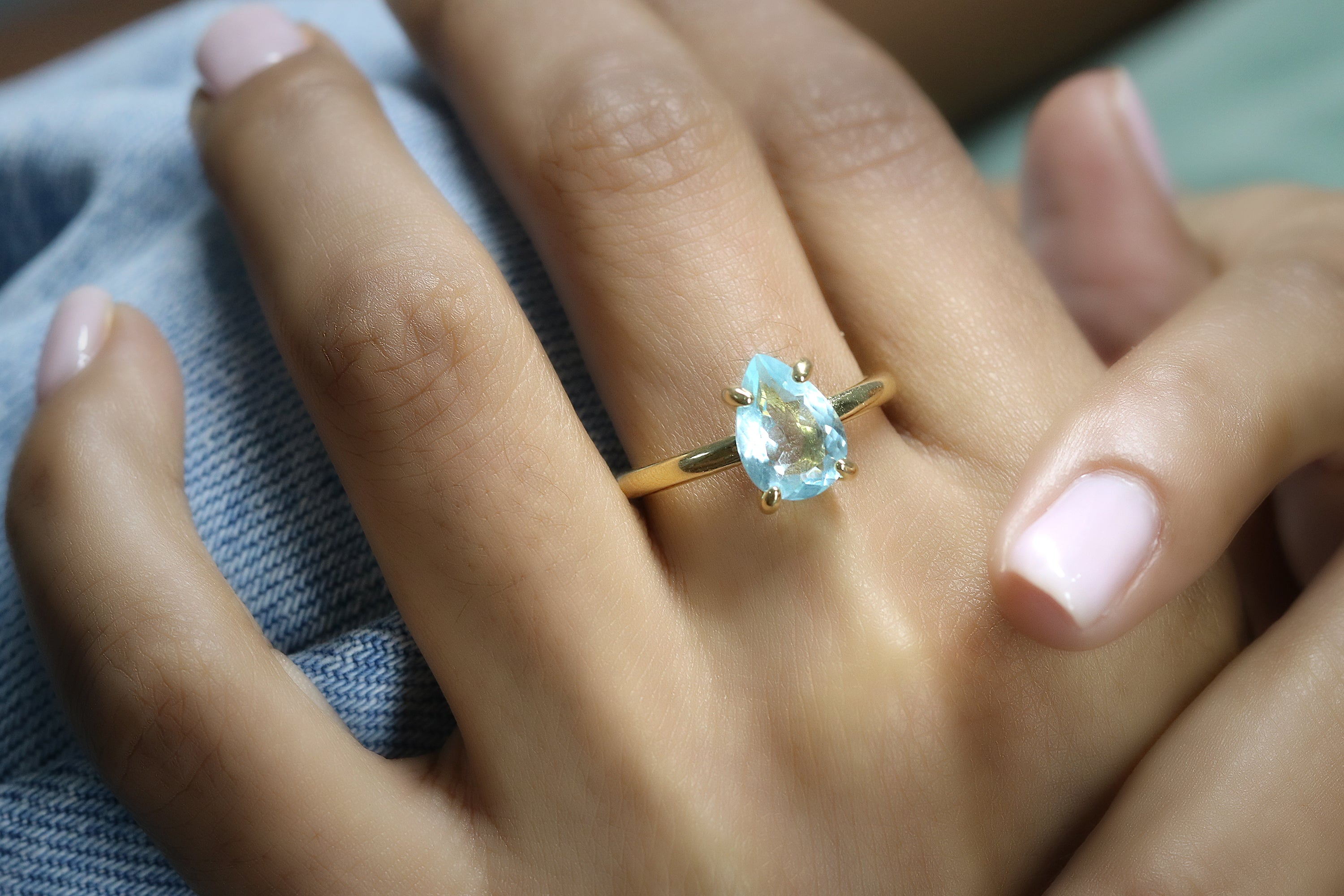 Unique Sterling Silver Topaz Rings for Women Rings Anemone Unique
