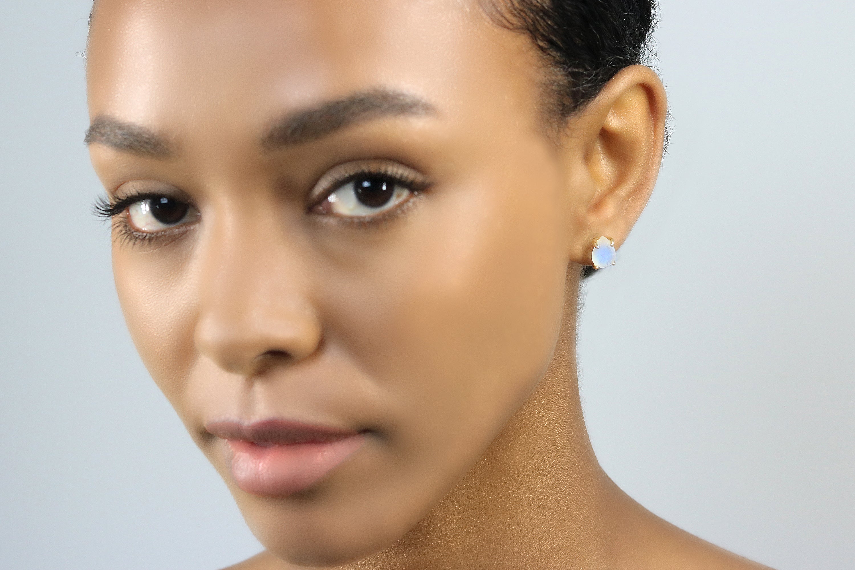 Delicate Moonstone Sterling Silver Earrings Earrings Anemone Unique