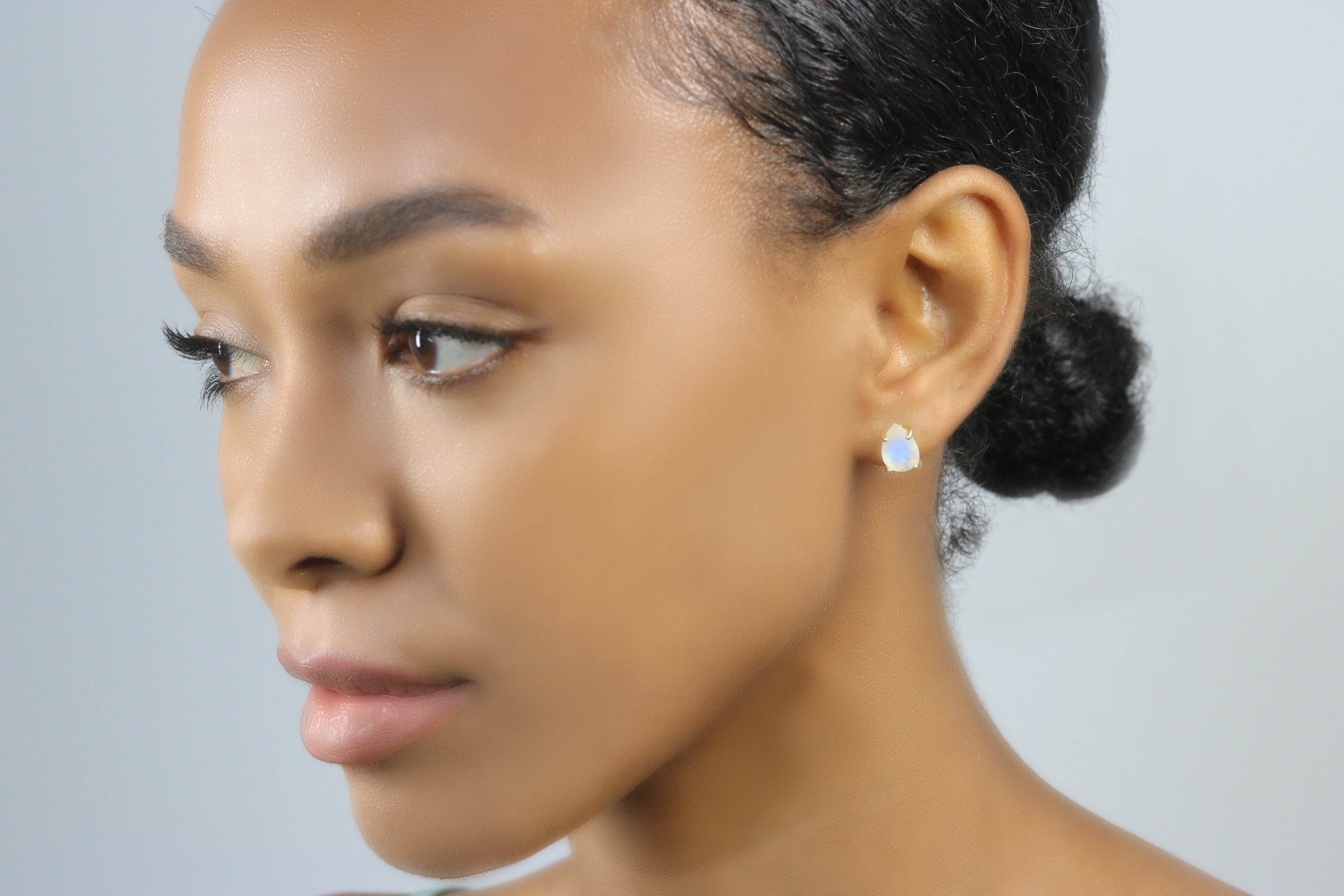 Delicate Moonstone Sterling Silver Earrings Earrings Anemone Unique