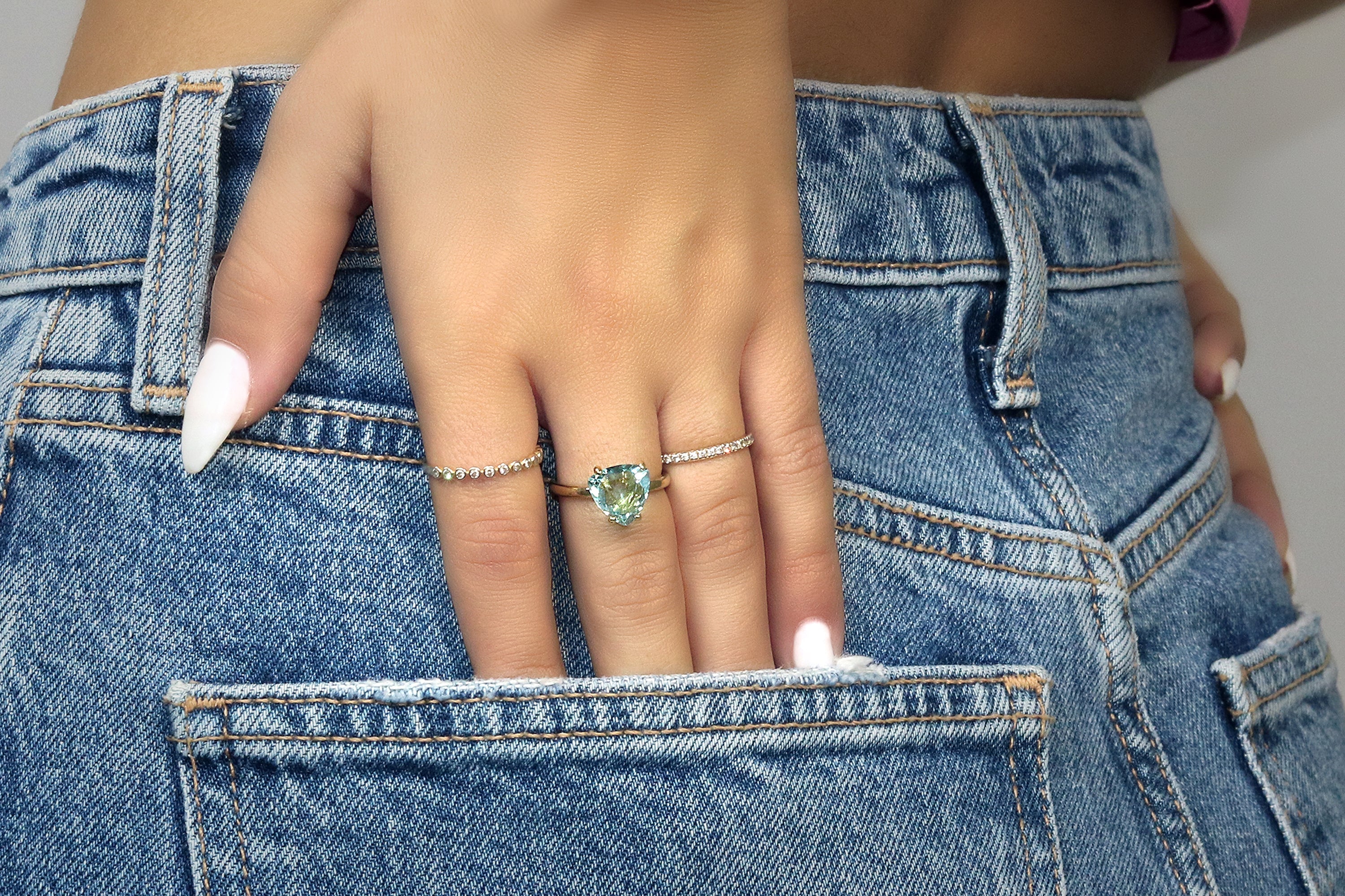 Topaz Ring in Sterling Silver Rings Anemone Unique