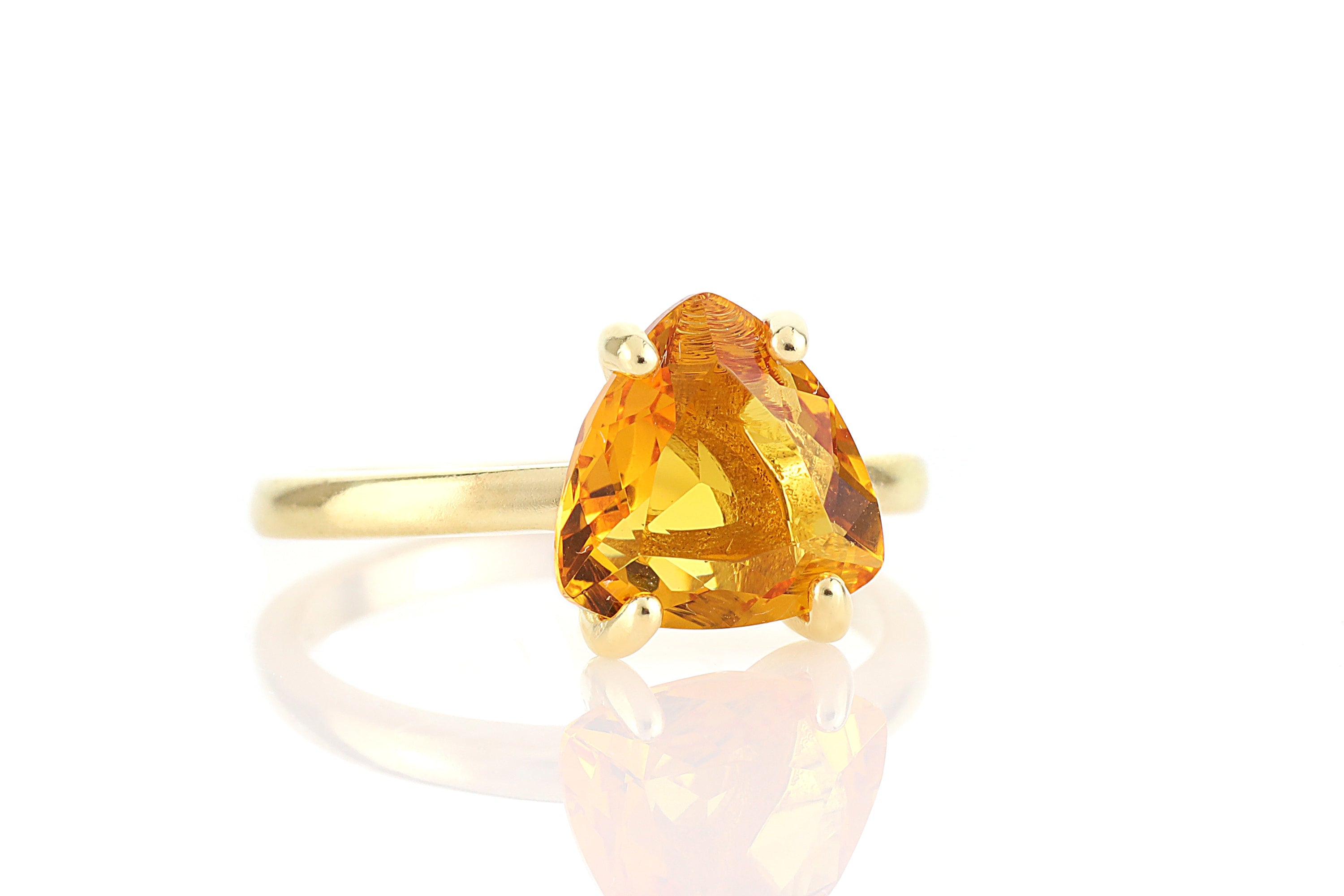 Citrine Ring with 14k Gold-filled Band Rings Anemone Unique
