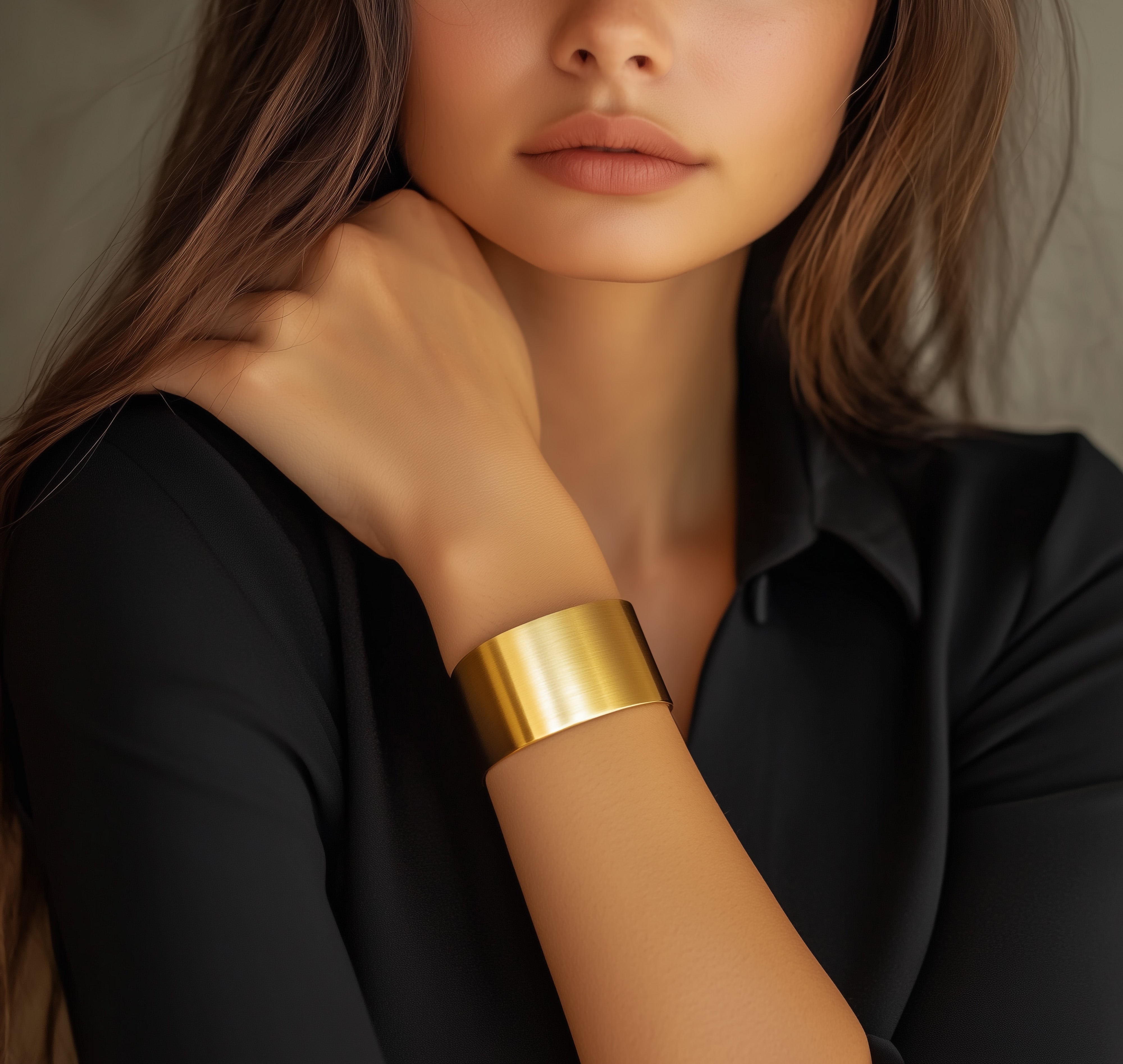 14k Gold Open Cuff Bracelet Bracelets Anemone Jewelry