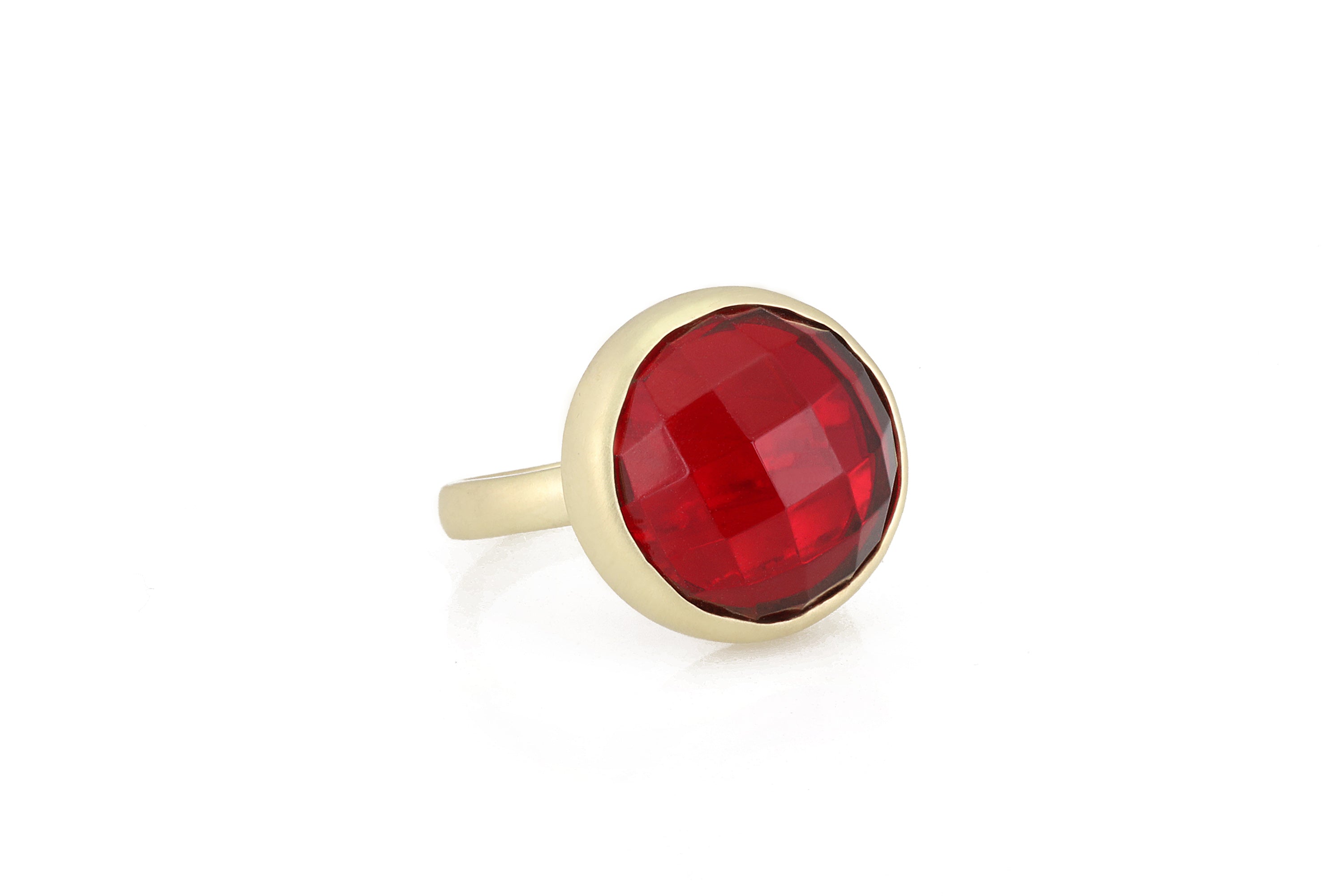 Bezel Set Gold Ruby Ring Rings Anemone Limited