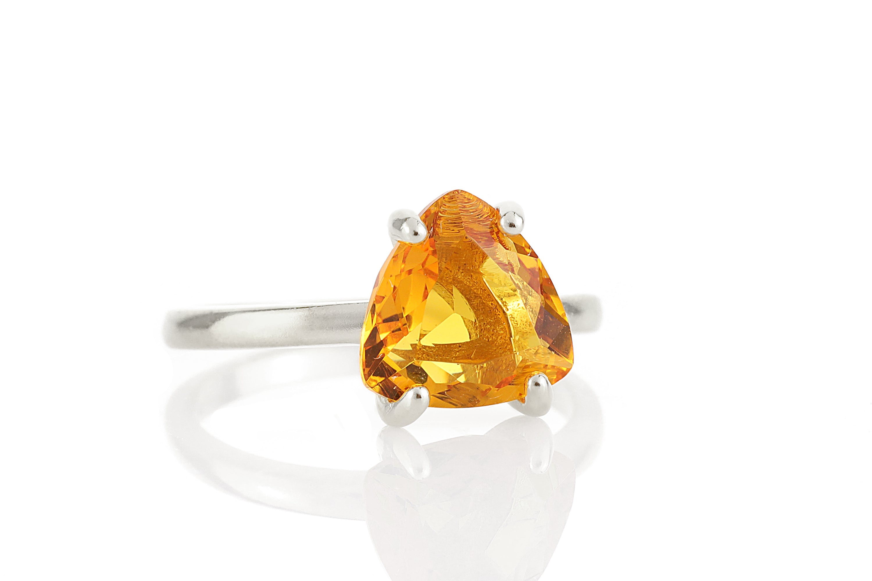 Birthstone Citrine Ring in Sterling Silver Rings Anemone Unique