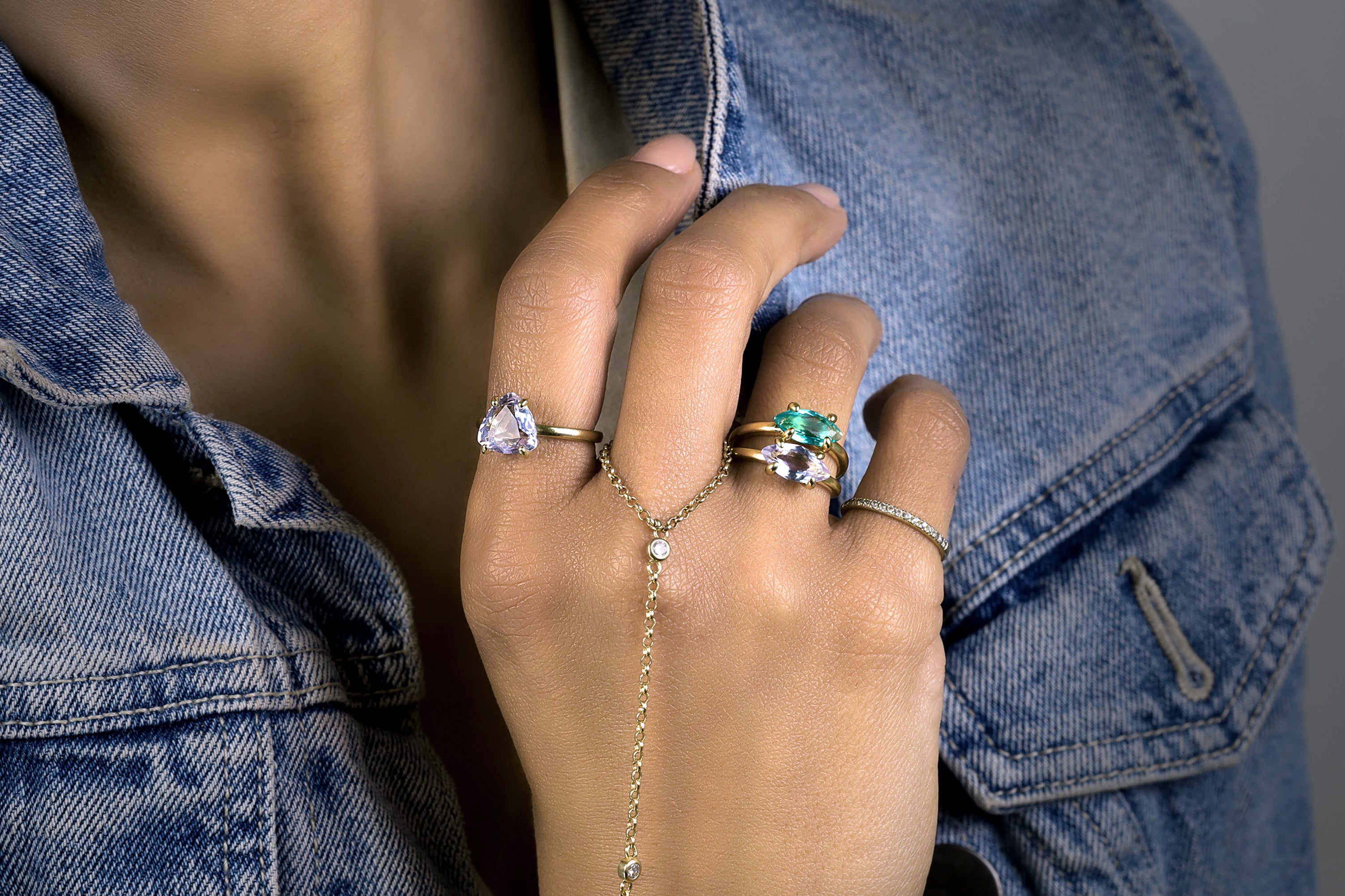 Blue Tourmaline Marquise Cut Ring Rings Anemone Unique