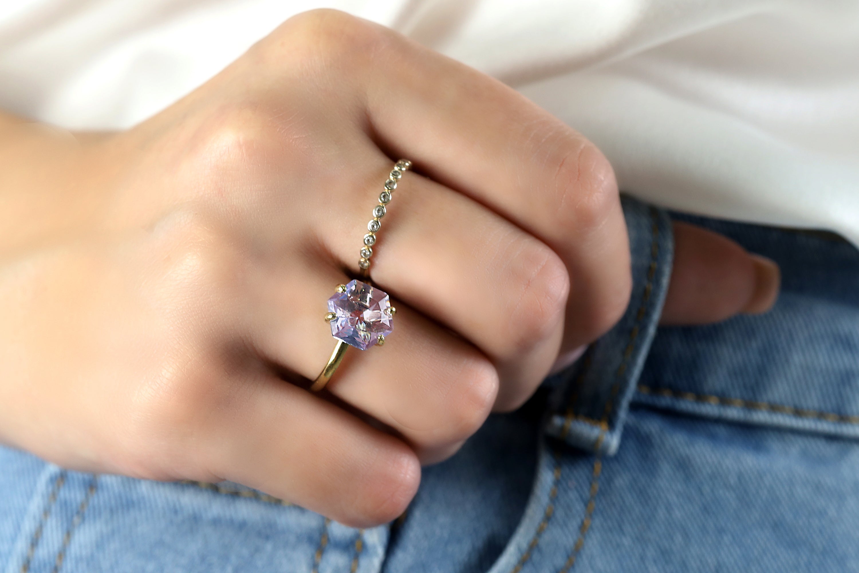 Rose Gold Tanzanite Solitaire Ring Rings Anemone Unique