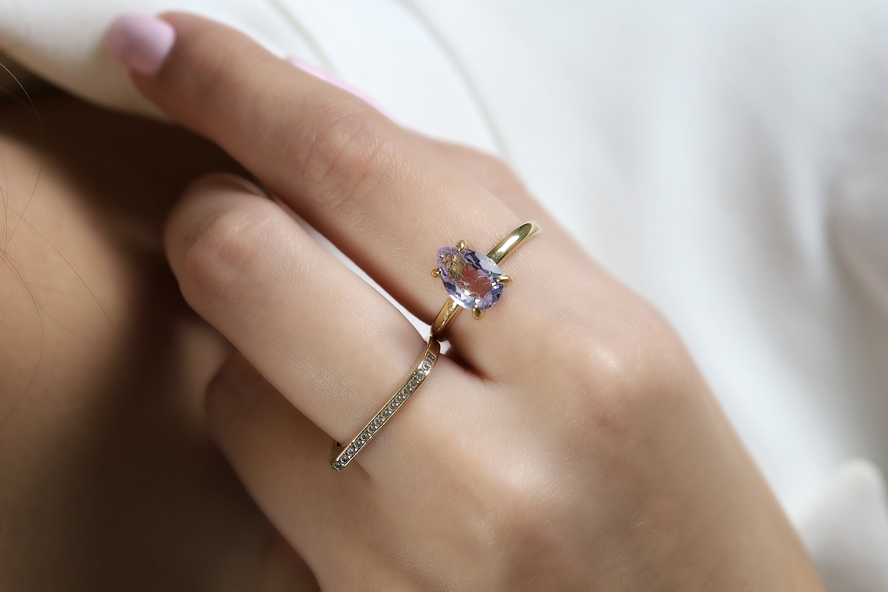 Unique Rose Gold Tanzanite Ring Rings Anemone Unique