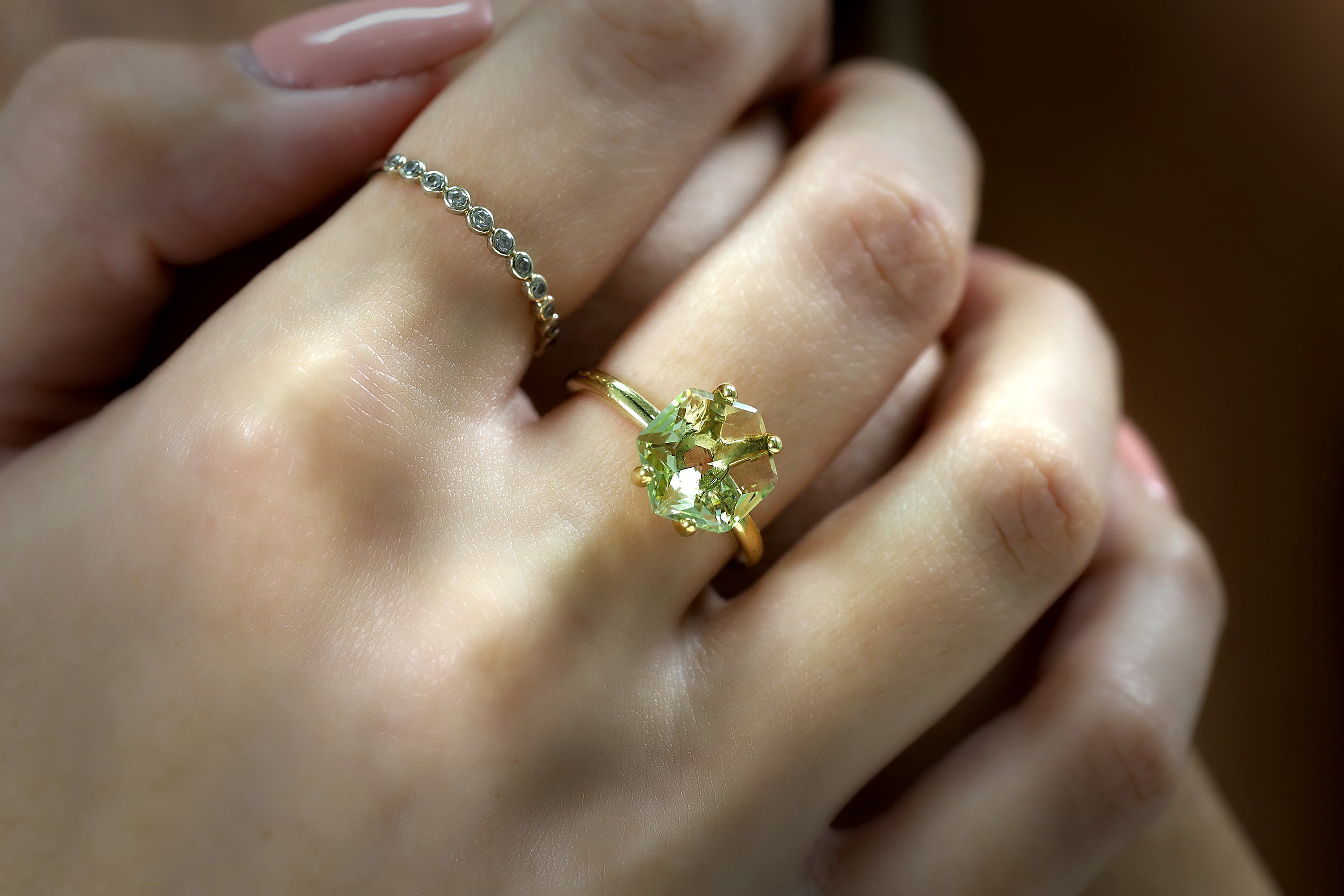 Bright Lemon Quartz Gold Ring Rings Anemone Unique