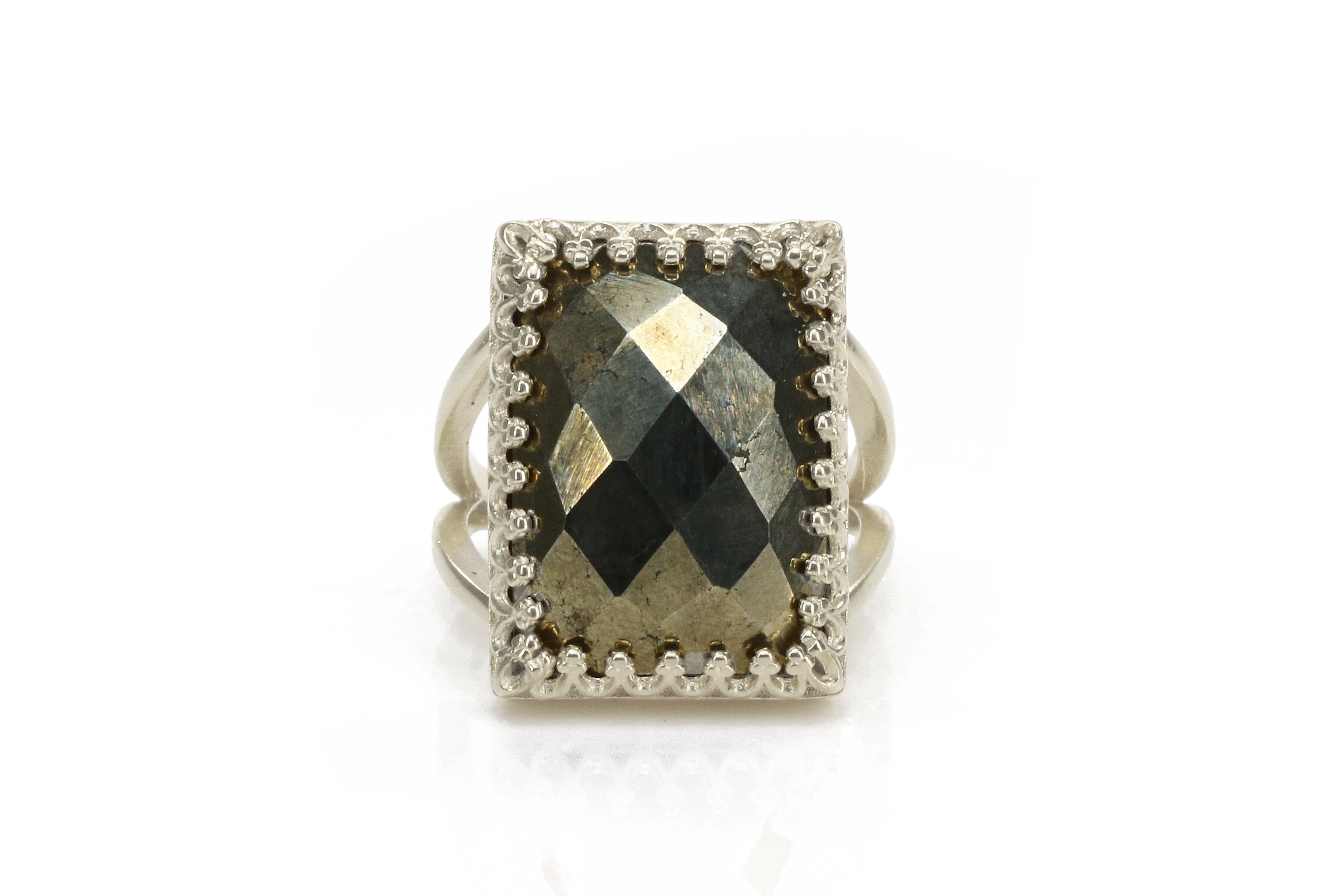 Fabulous Pyrite Ring in 925 Sterling Silver Rings Anemone Jewelry