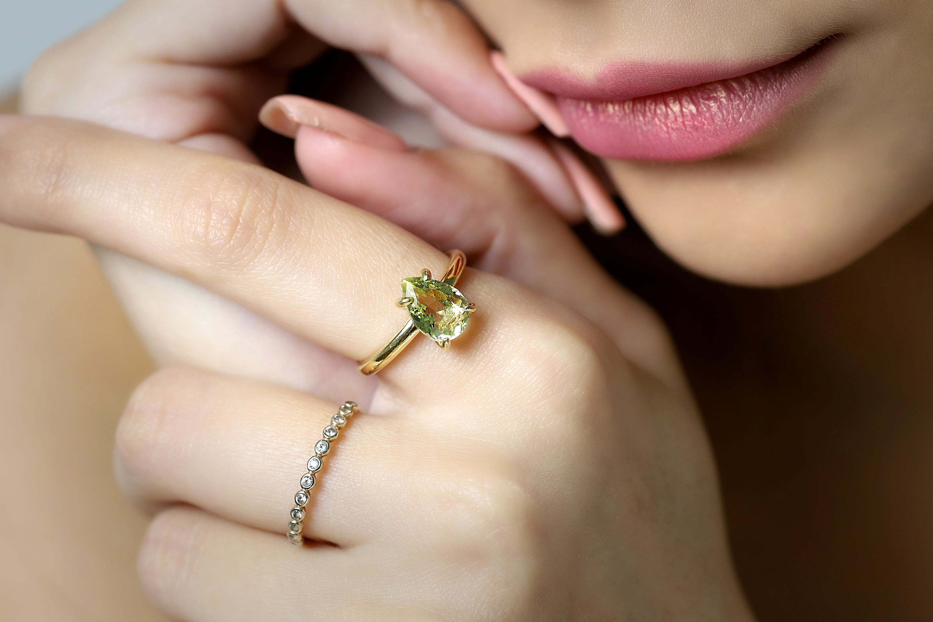 Lemon Quartz Jewelry in 14k Gold-filled Band Rings Anemone Unique